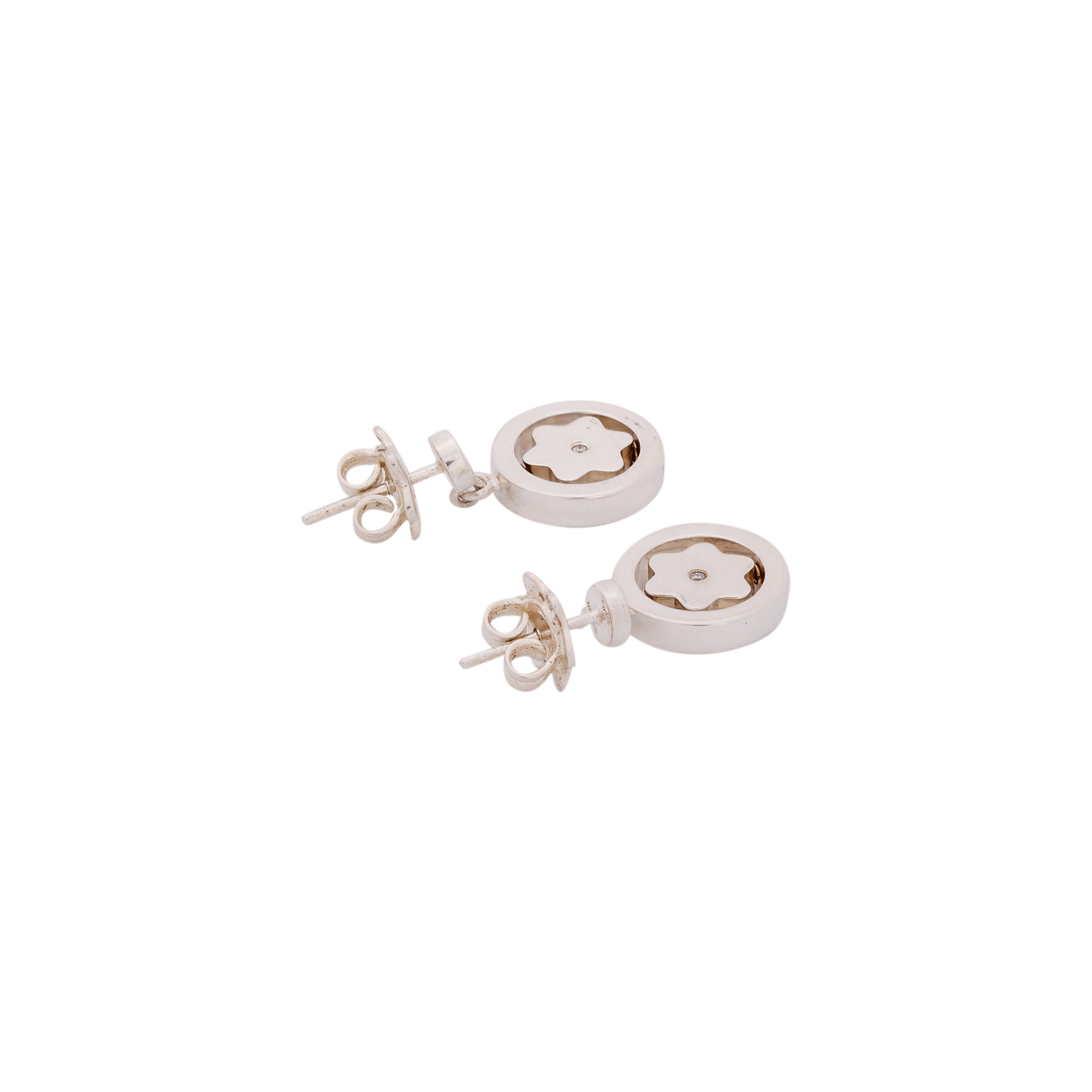 Montblanc Diamond Star Signet Drop Earrings