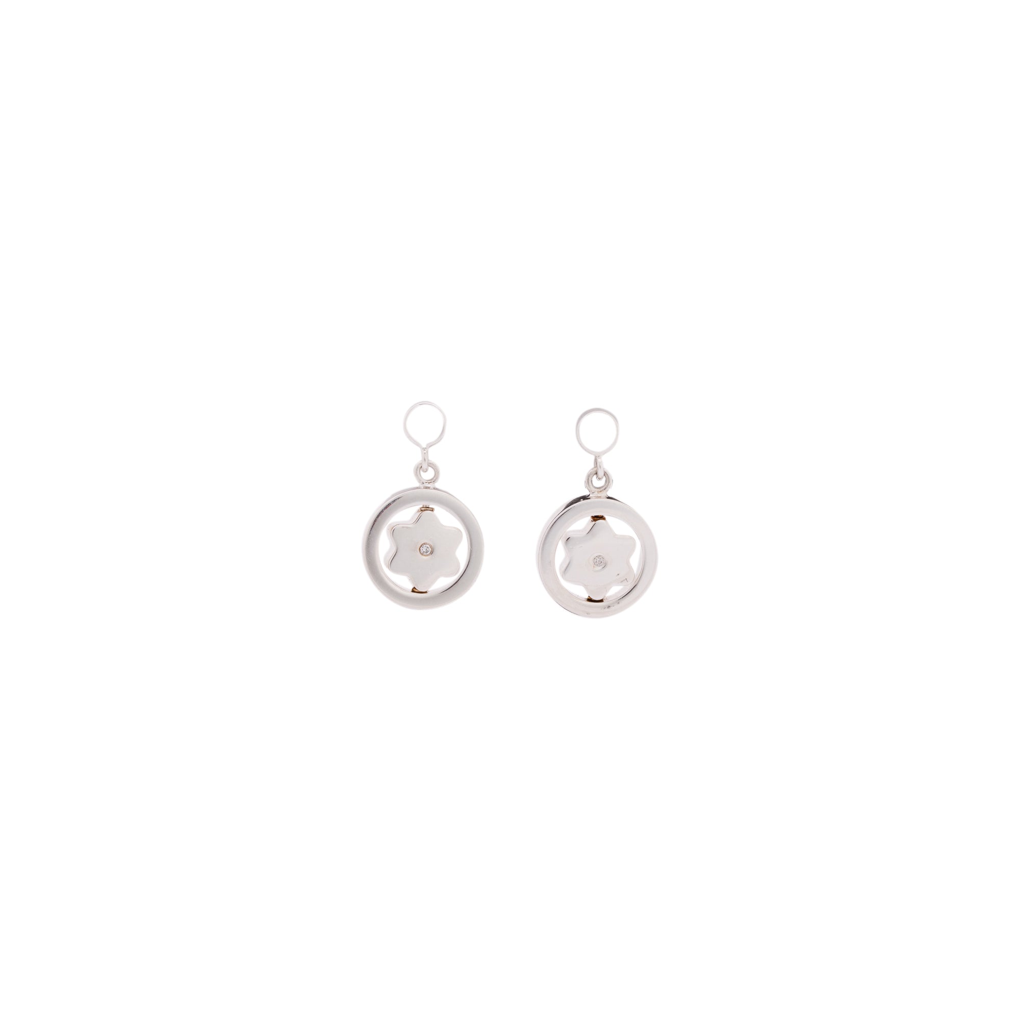 Montblanc Diamond Star Signet Drop Earrings