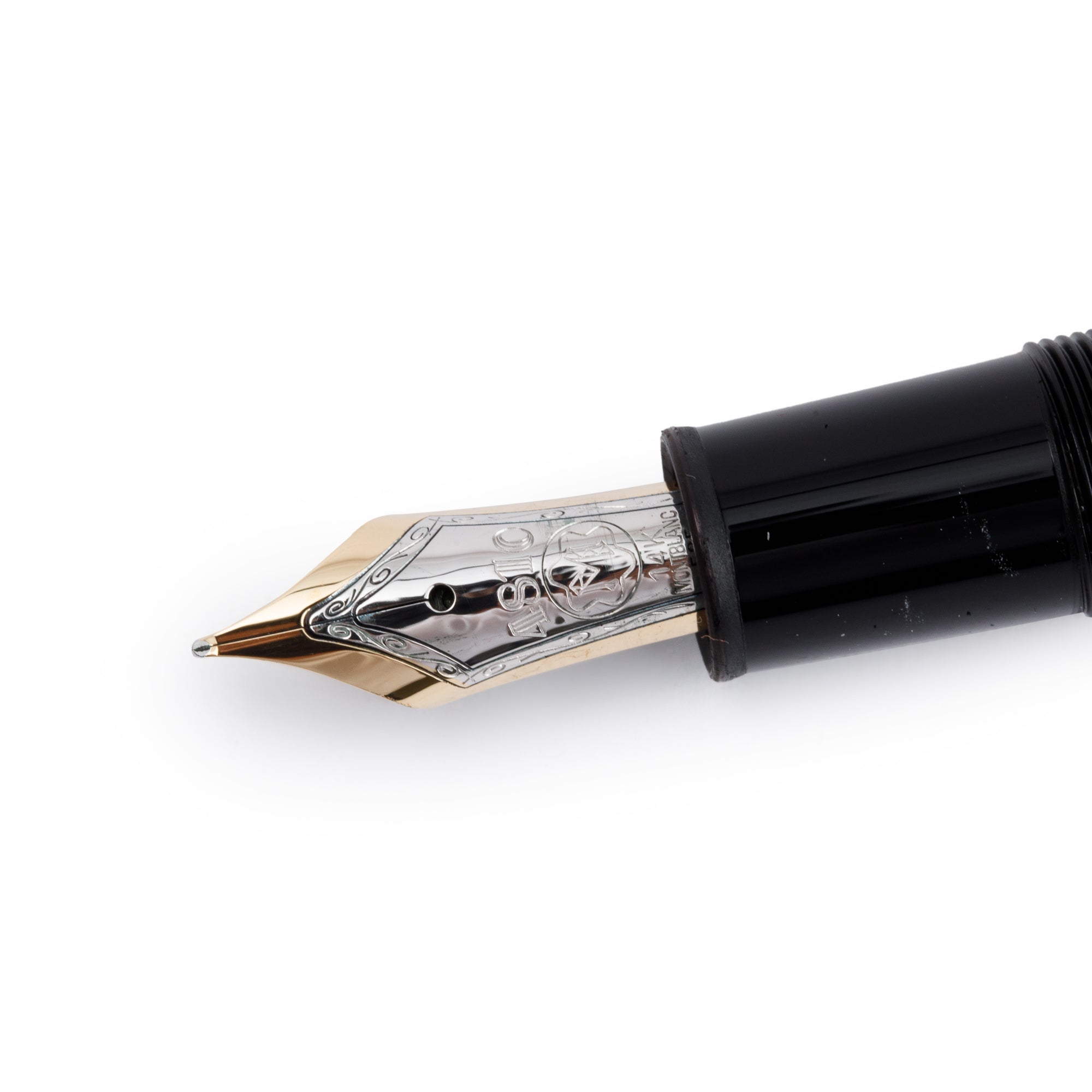 Montblanc Gold Coated Meisterstuck Legrand Fountain Pen w/ Case & Ink Refill