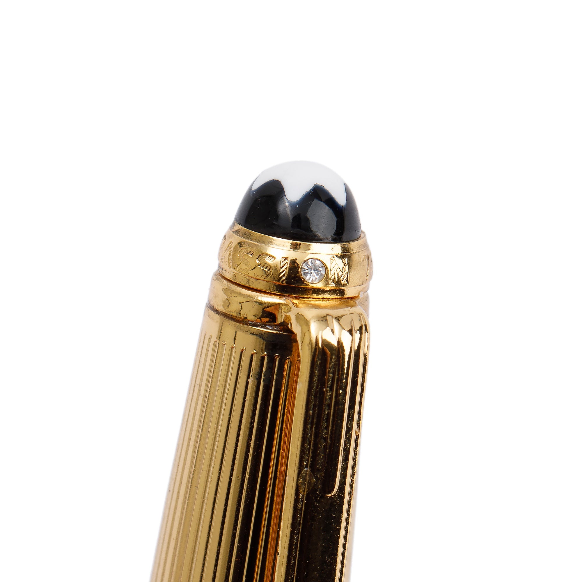 Montblanc Gold-Plated Black Resin 75 Year Anniversary Special Edition Meisterstuck Doue Ballpoint Pen, Small Size