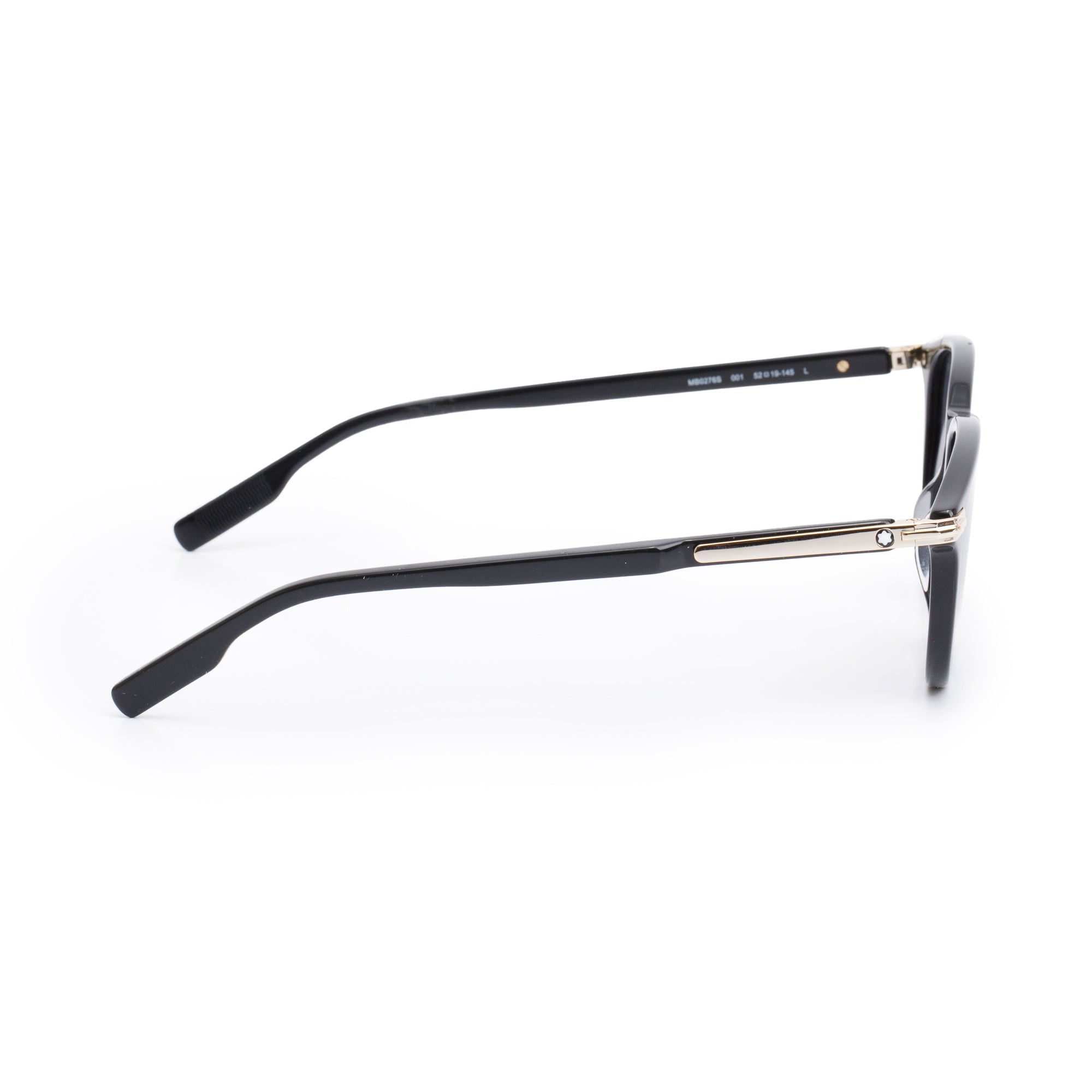 Montblanc MB0276S Black Acetate Round Tinted Sunglasses w/ Case