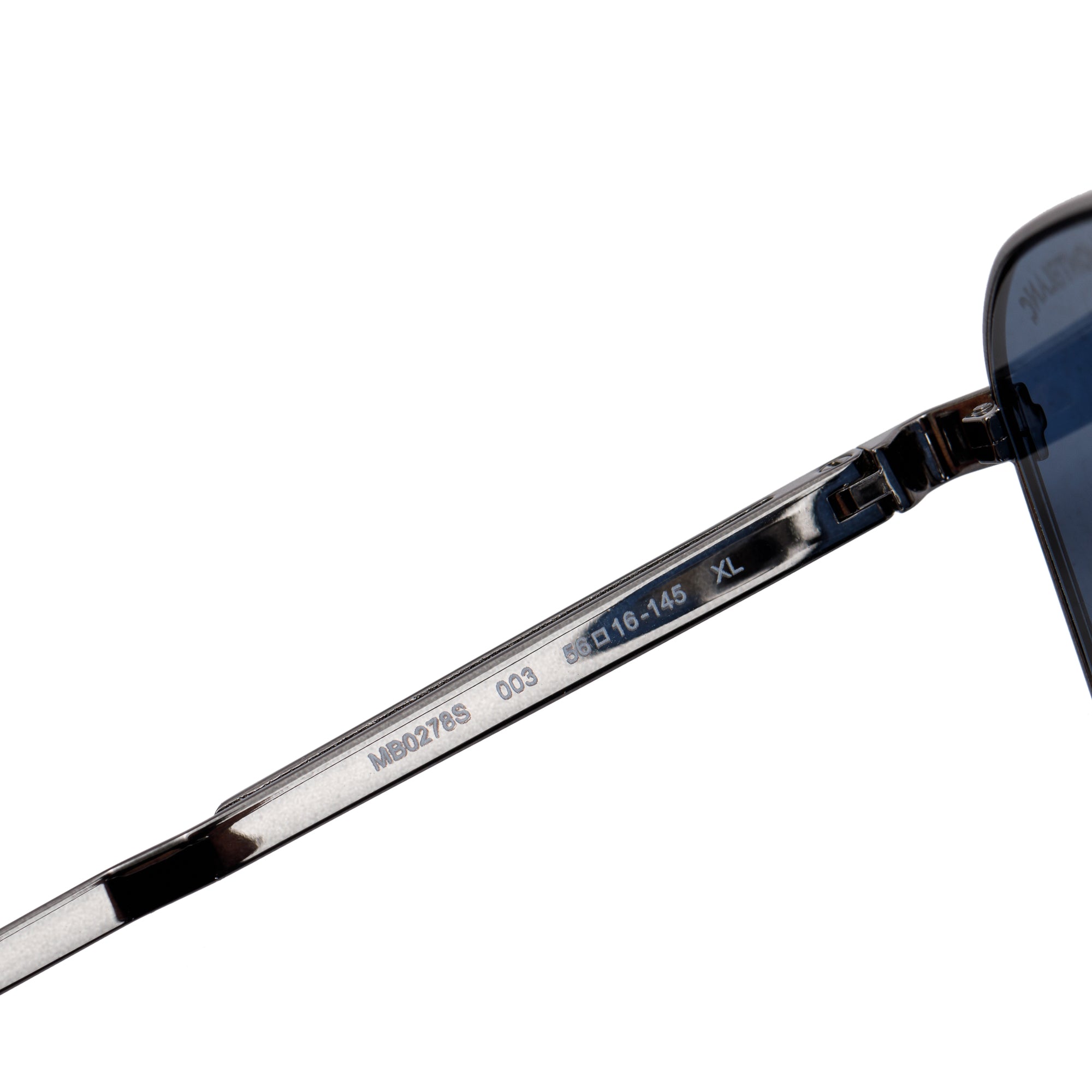 Montblanc MB0278S Ruthenium Square Tinted Sunglasses w/ Case