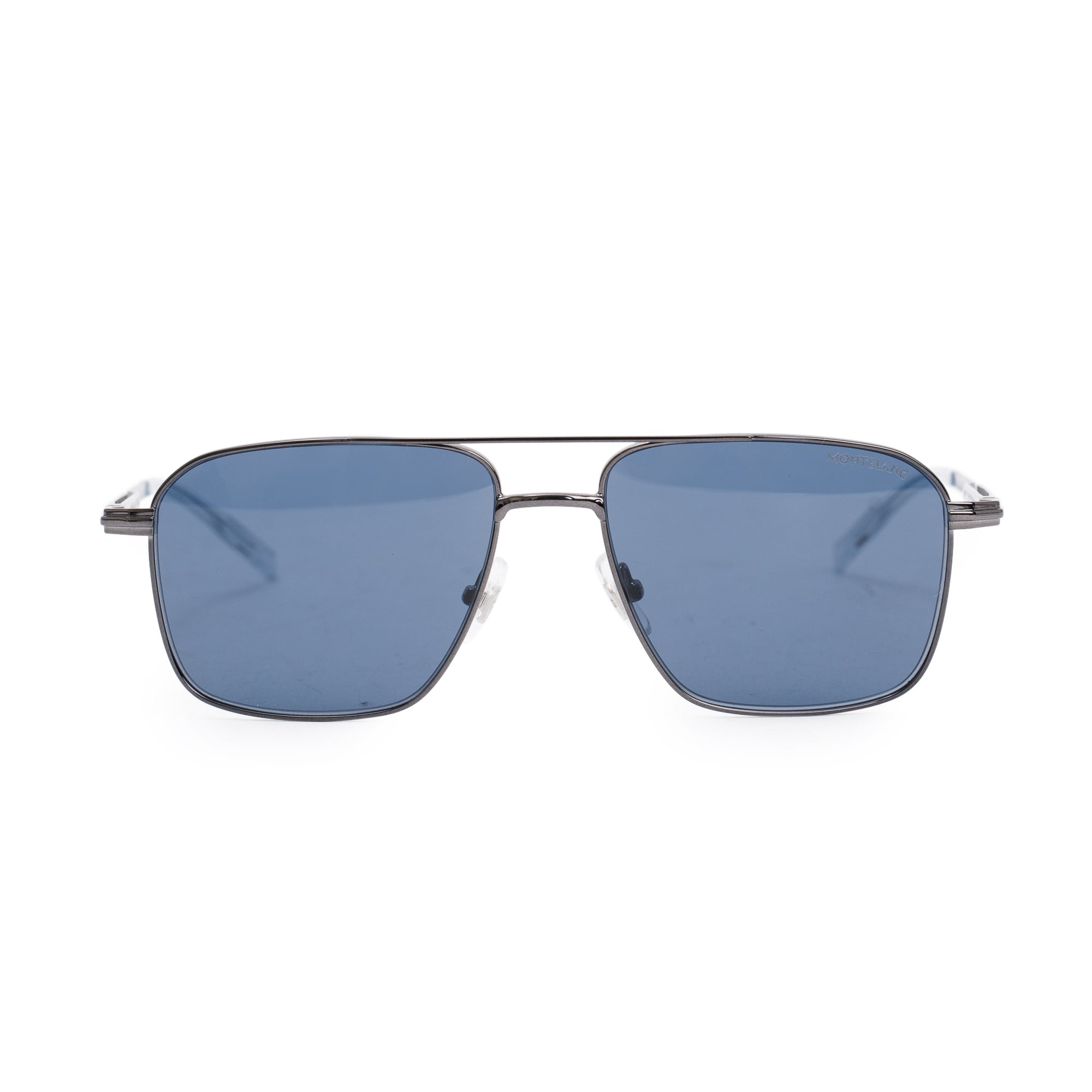 Montblanc MB0278S Ruthenium Square Tinted Sunglasses w/ Case