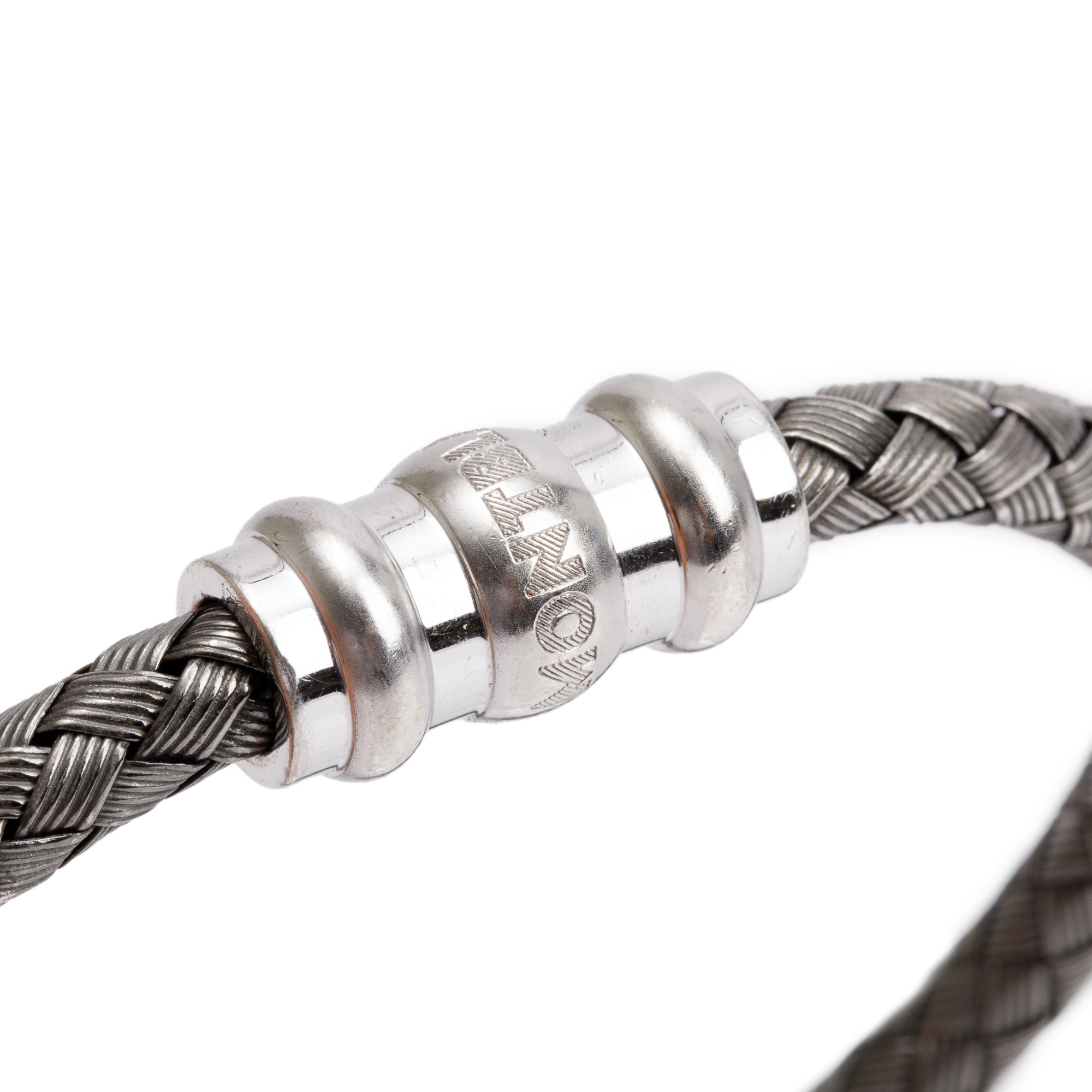 Montblanc Silver-Tone Metal Woven Bracelet