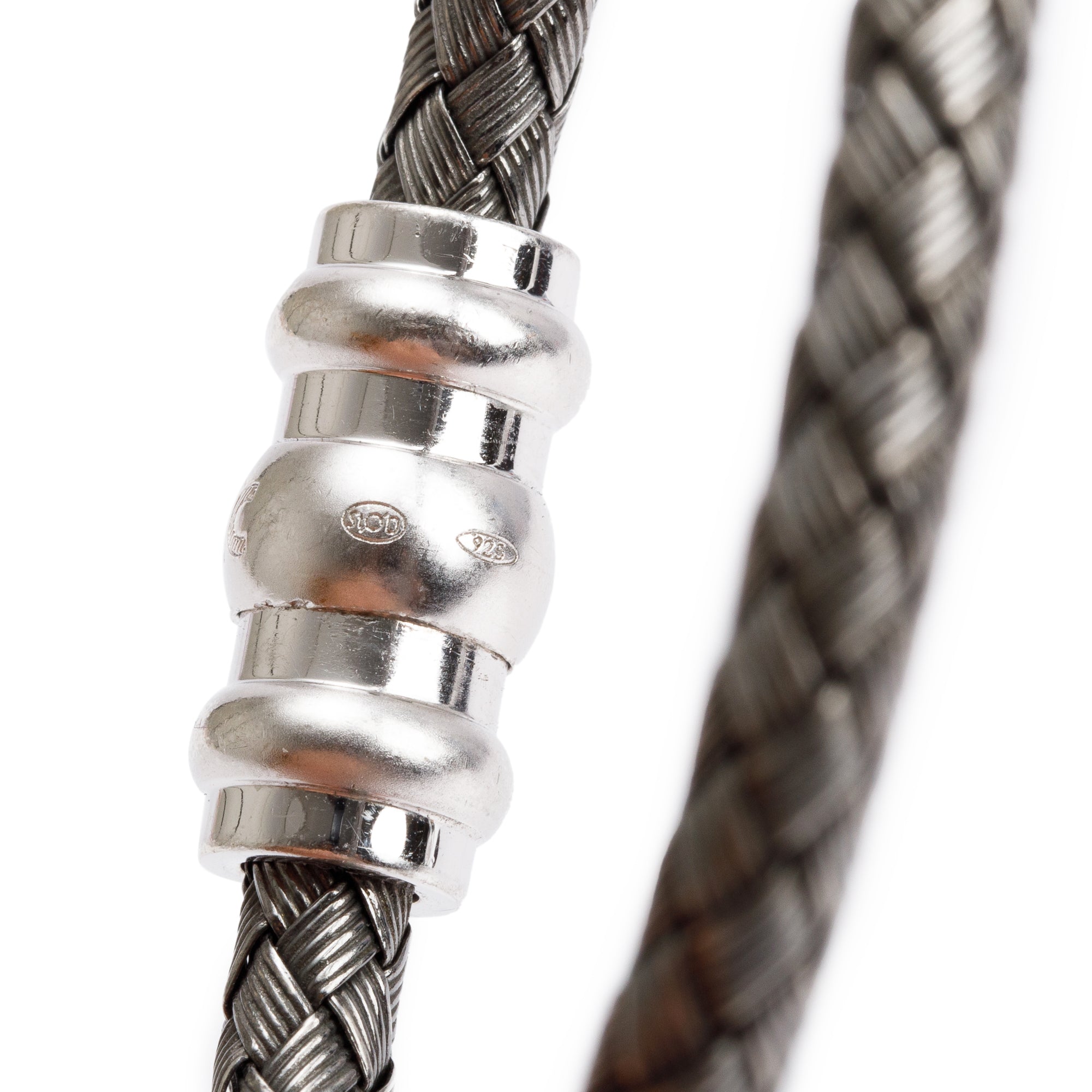 Montblanc Silver-Tone Metal Woven Bracelet