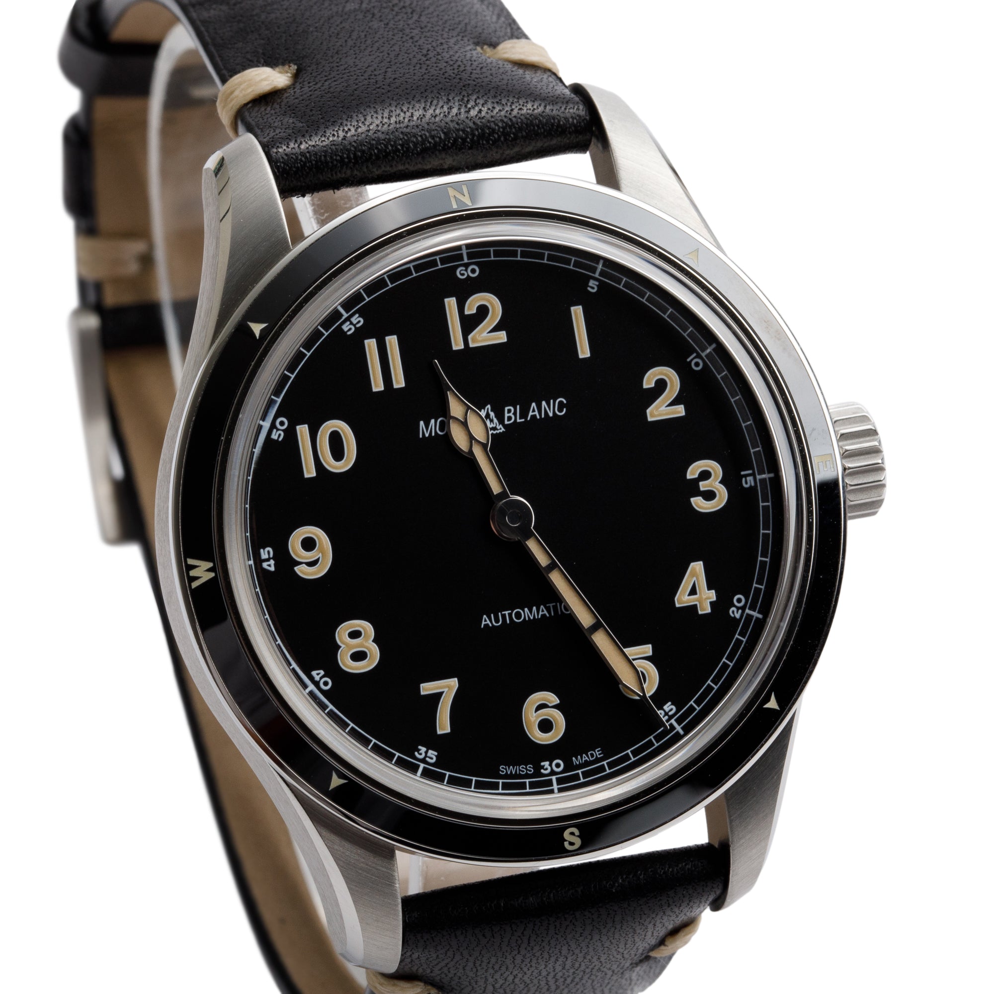 Montblanc Stainless Steel 1858 40 MM Automatic Watch w/ Box & Papers