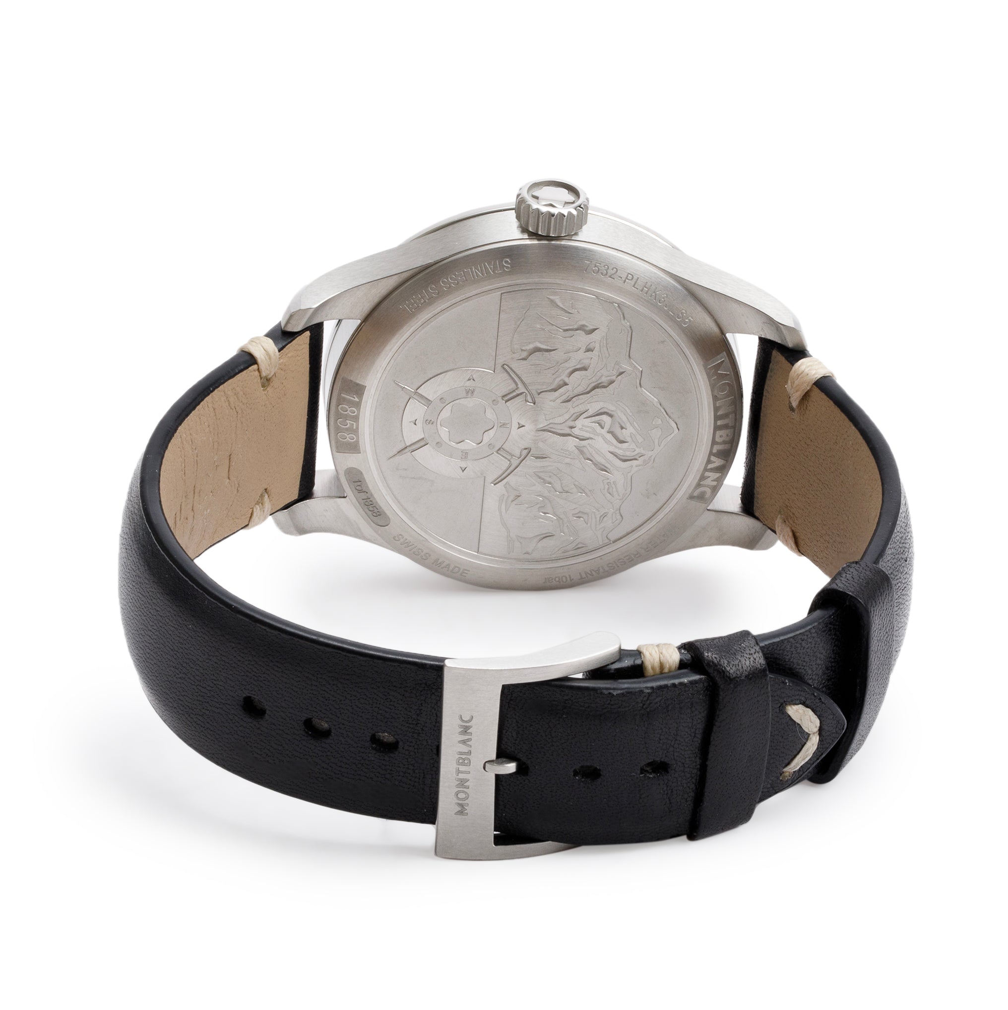 Montblanc Stainless Steel 1858 40 MM Automatic Watch w/ Box & Papers