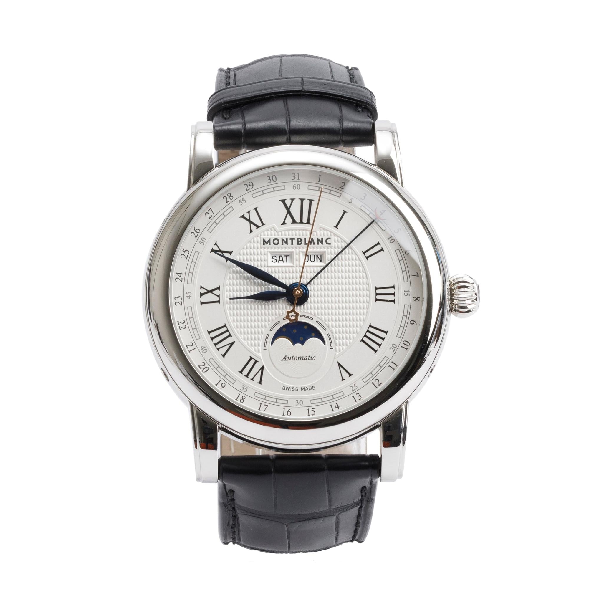 Montblanc Stainless Steel Star Legacy Full Calendar 42 MM Automatic Watch 7241 w/ Box & Papers