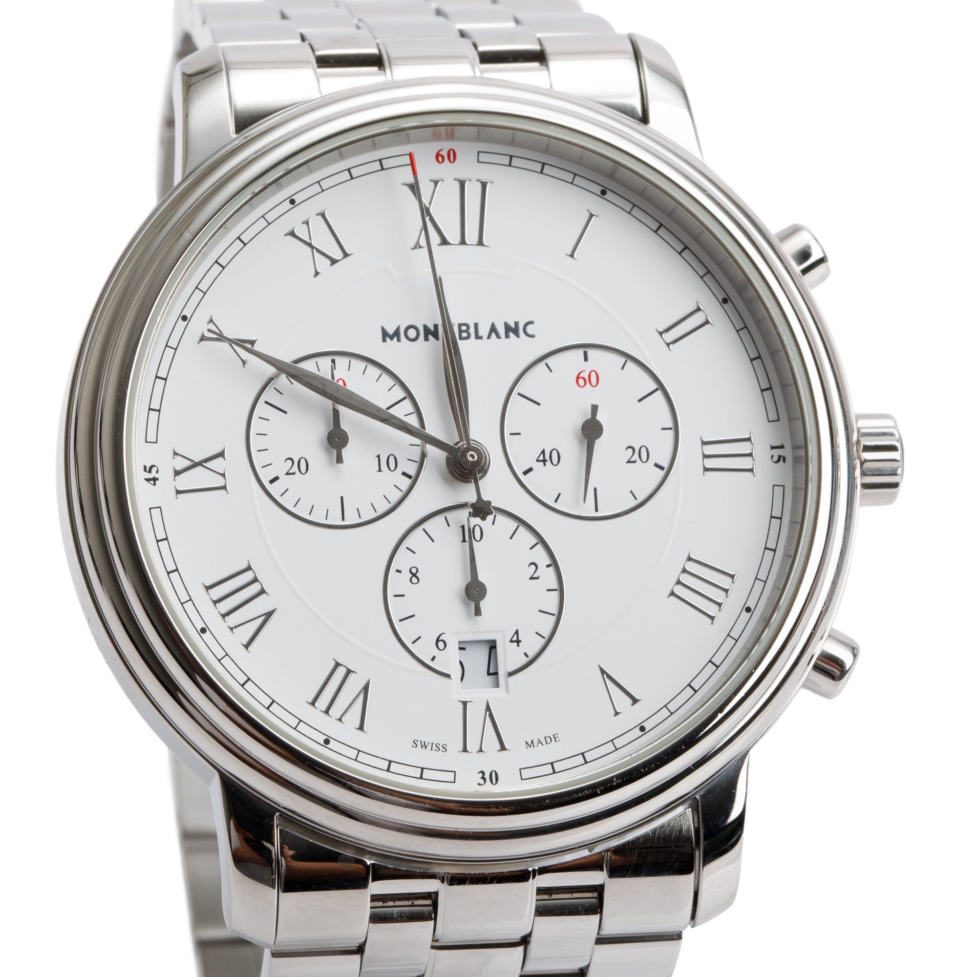 Montblanc Stainless Steel Tradition 42 MM Chronograph Quartz Watch