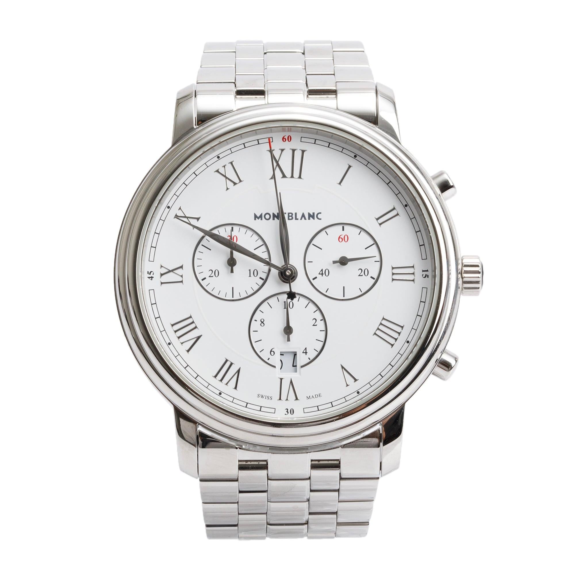 Montblanc Stainless Steel Tradition 42 MM Chronograph Quartz Watch