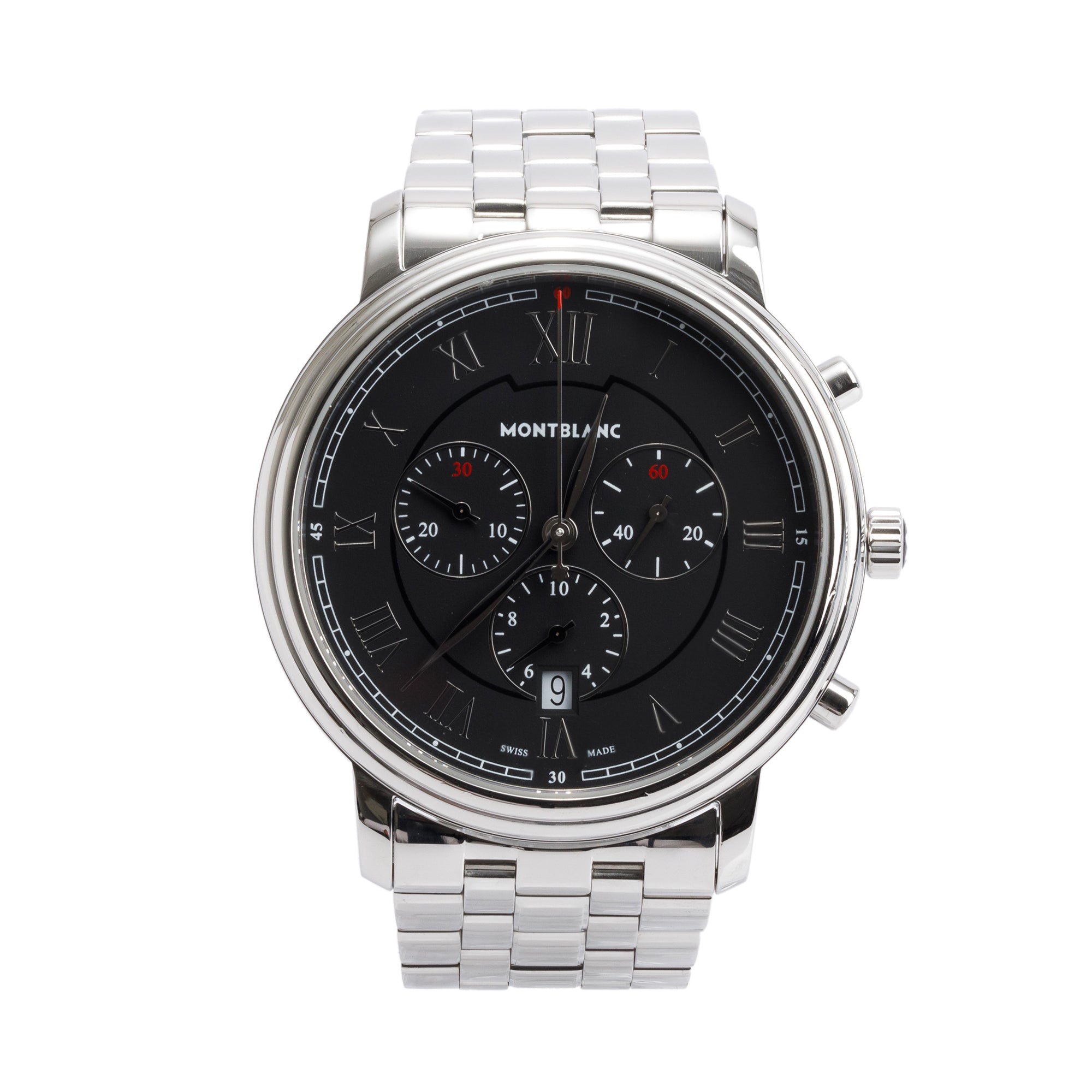 Montblanc Stainless Steel Tradition 42 MM Chronograph Watch 7374