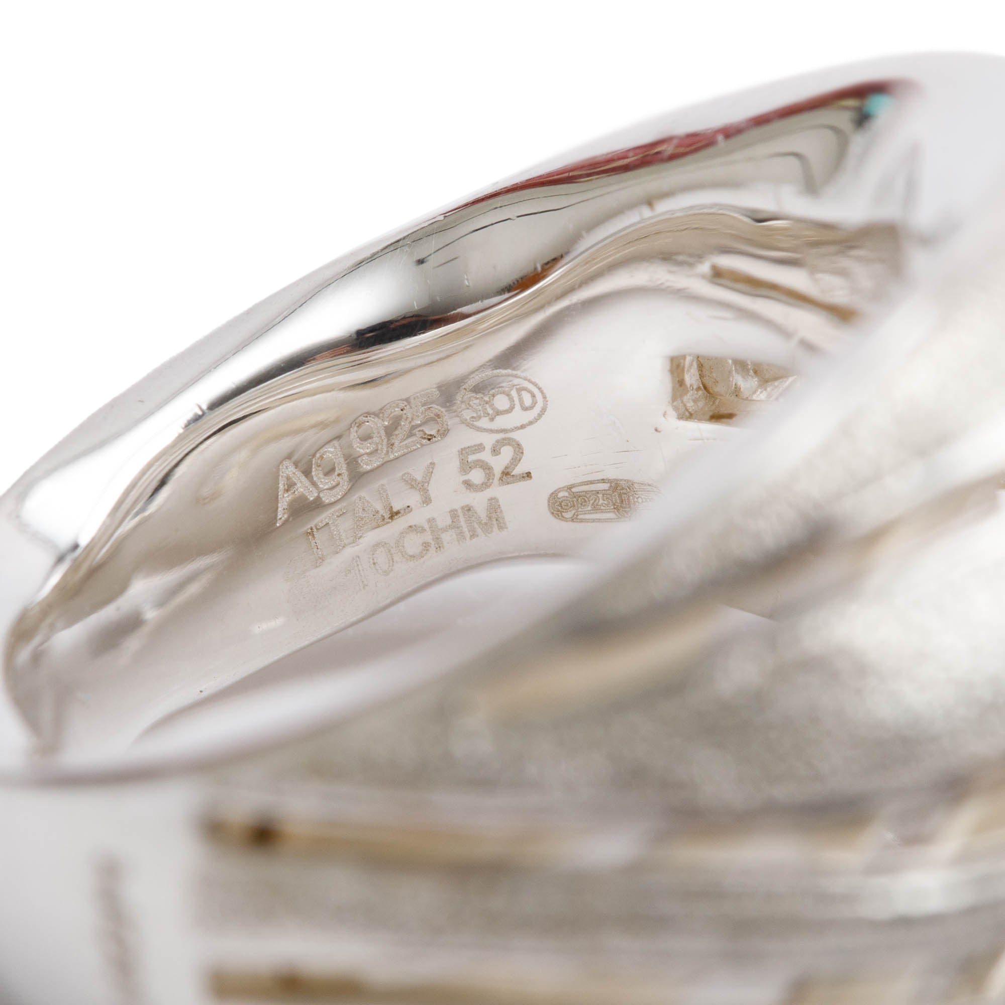 Montblanc Sterling Silver Dome Ring, Size 52 6