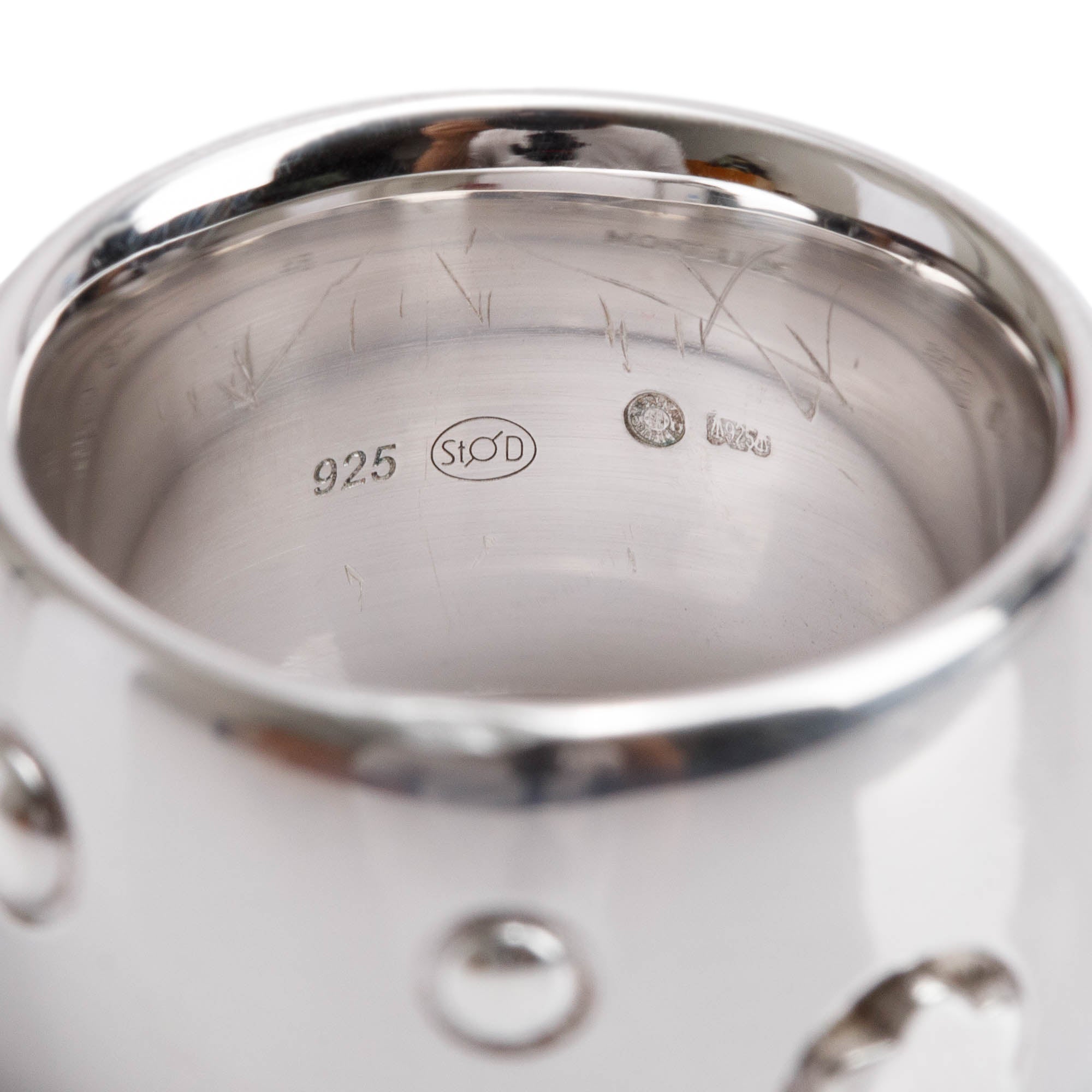 Montblanc Sterling Silver Embracing Star Wide Band Ring, Size 48 5