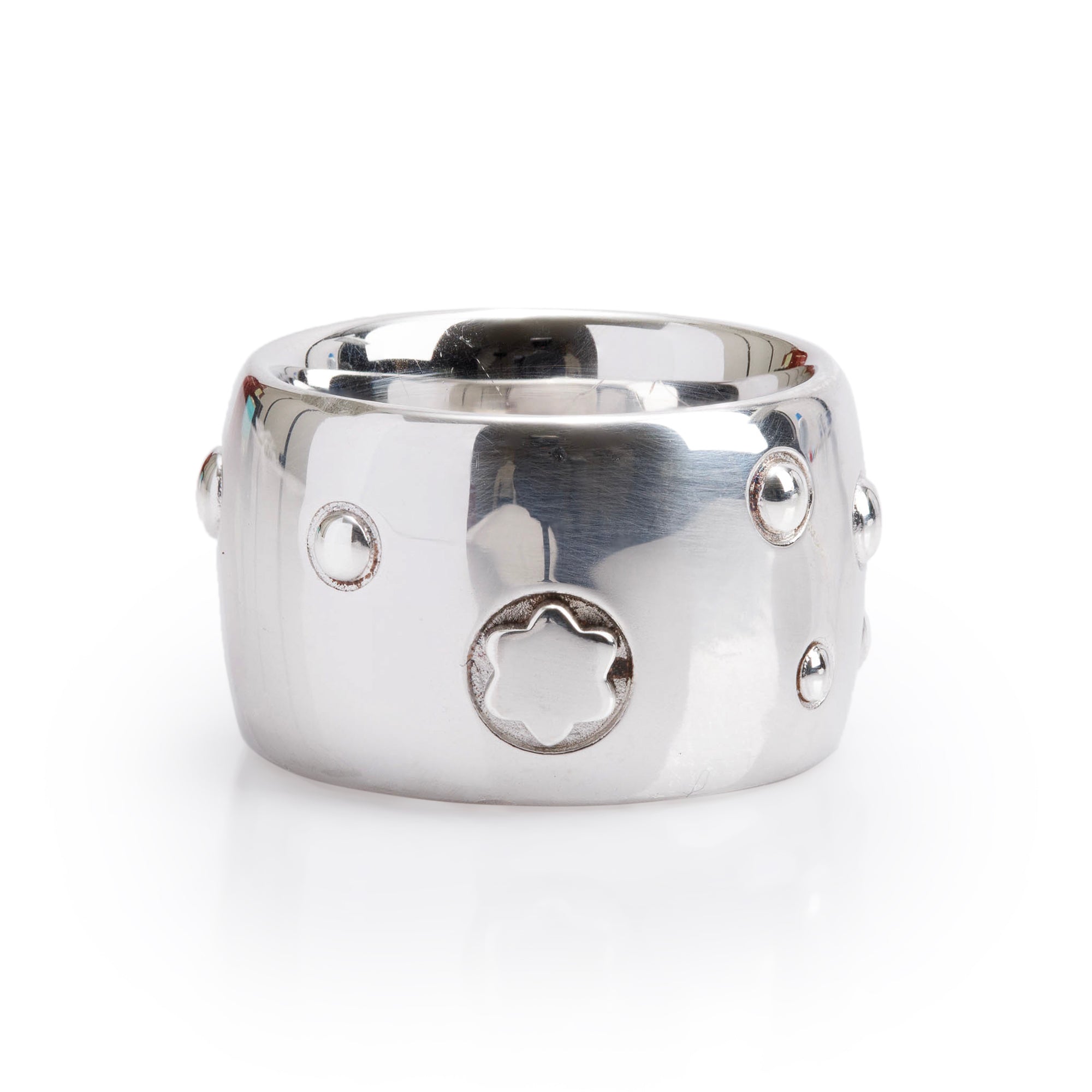 Montblanc Sterling Silver Embracing Star Wide Band Ring, Size 48 5