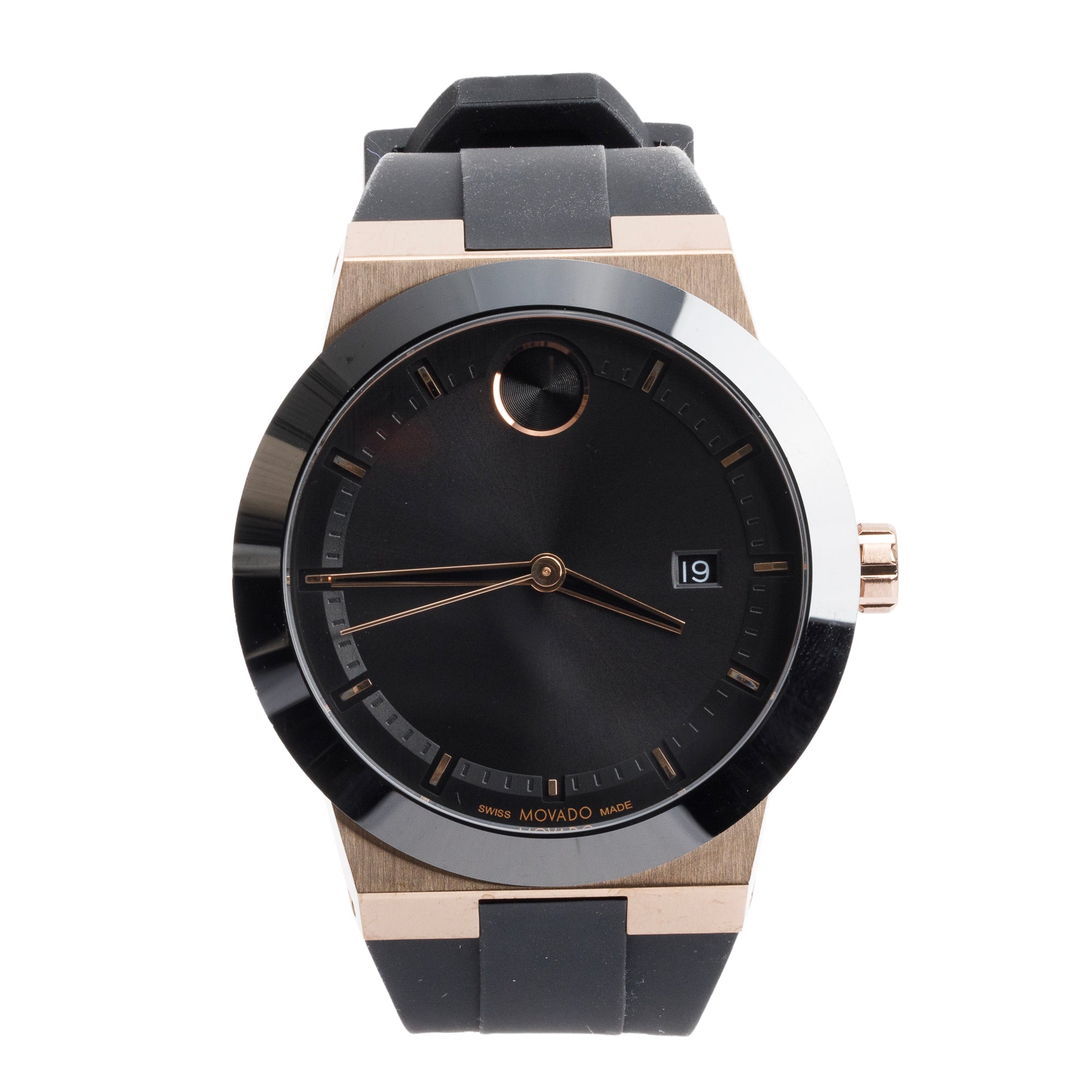 Movado Bronze Ion-Plated Stainless Steel & Black Ceramic Bold Fusion 42 MM Quartz Watch w/ Box