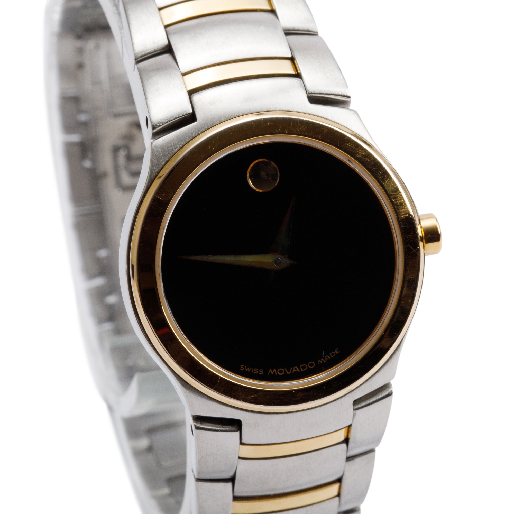 Movado Gold-Plated & Stainless Steel Museum 25 MM Quartz Watch