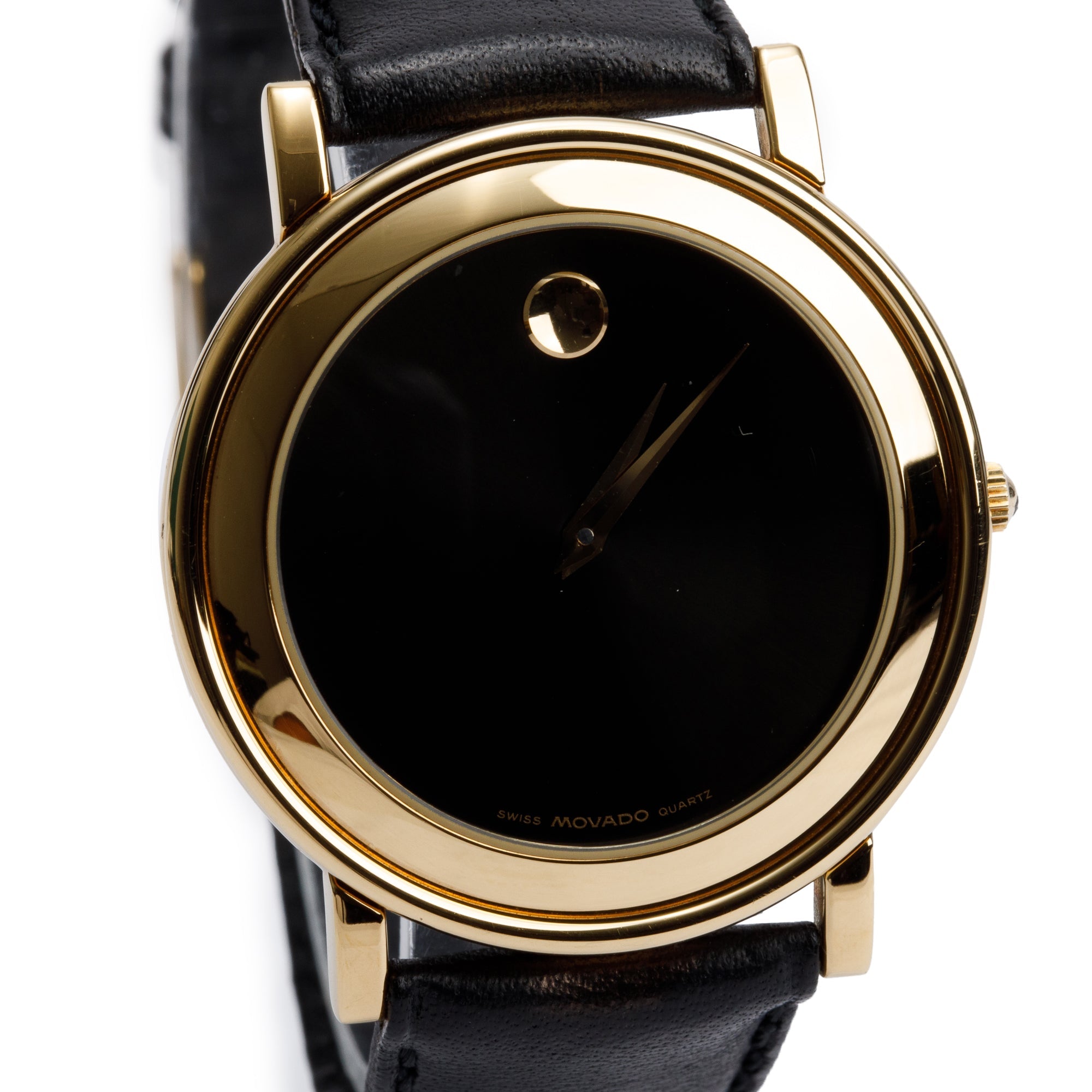 Movado Gold Plated Stainless Steel Museum 34 MM Quartz Watch