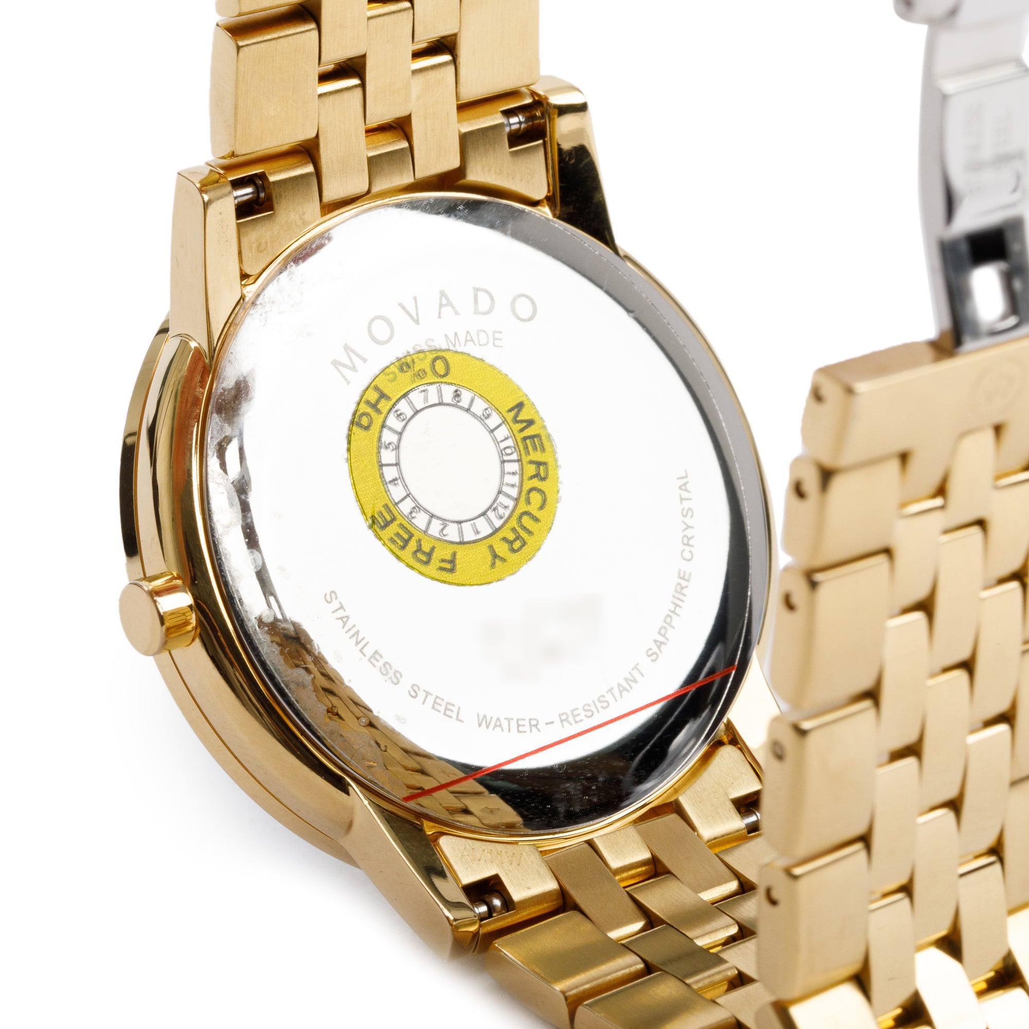 Movado Gold Plated Stainless Steel Museum Classic 40 MM Watch w/ Box & Papers