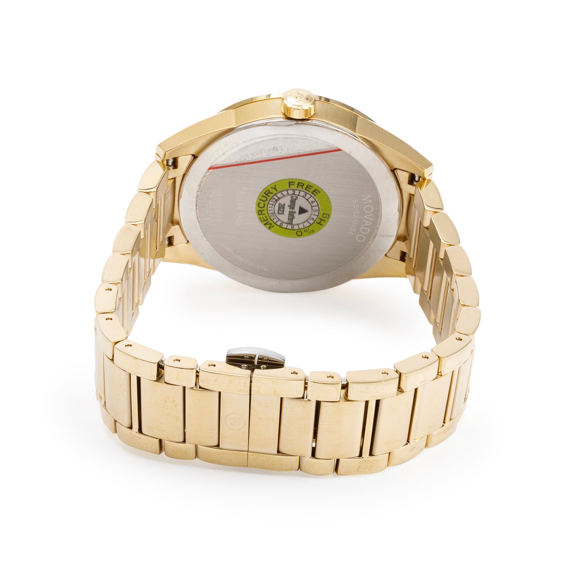 Movado Gold Plated Stainless Steel Stratus 40 MM Quartz Watch