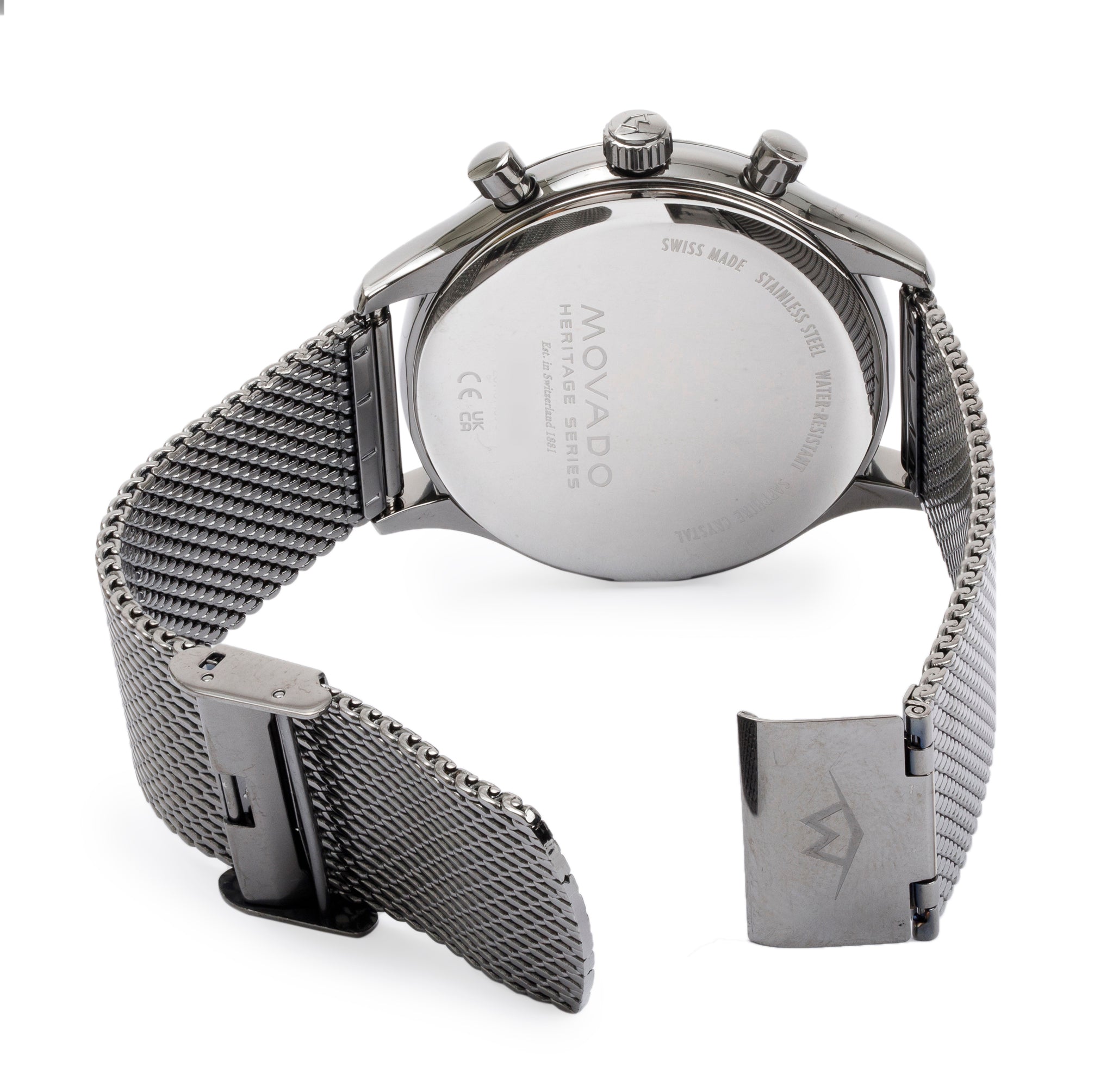 Movado Heritage Series Stainless Steel Calendoplan 43 MM Quartz Watch