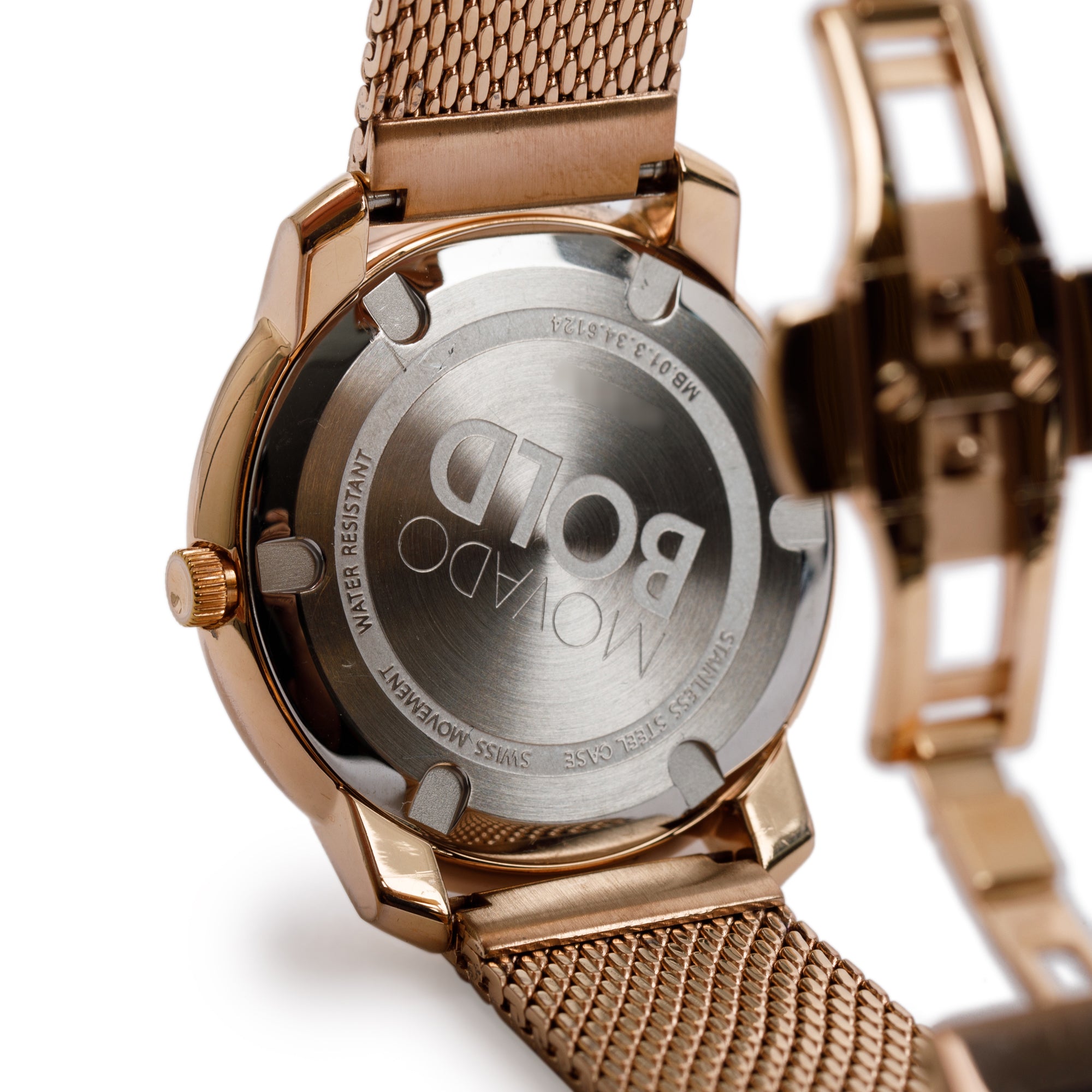 Movado Rose Gold Plated Stainless Steel Bold 36 MM Watch