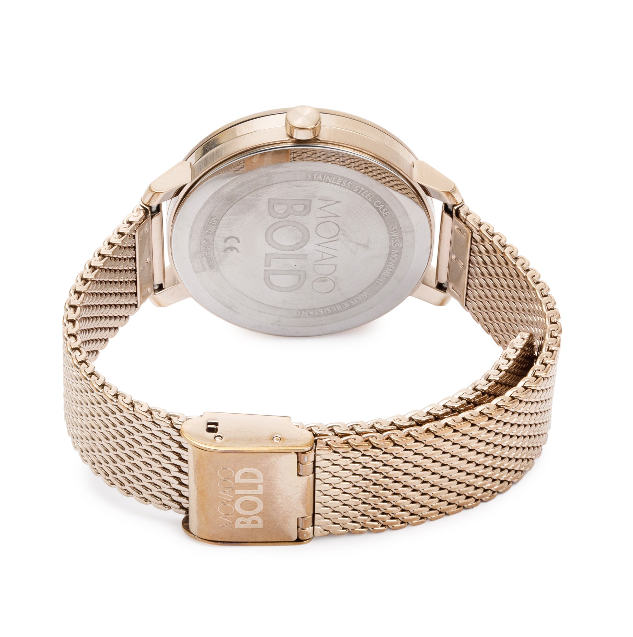 Movado Rose Gold Plated Stainless Steel Bold Evolution 34 MM Watch