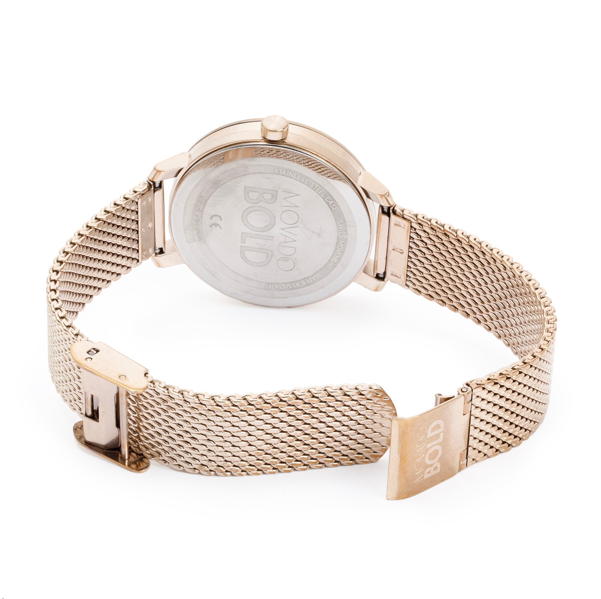 Movado Rose Gold Plated Stainless Steel Bold Evolution 34 MM Watch