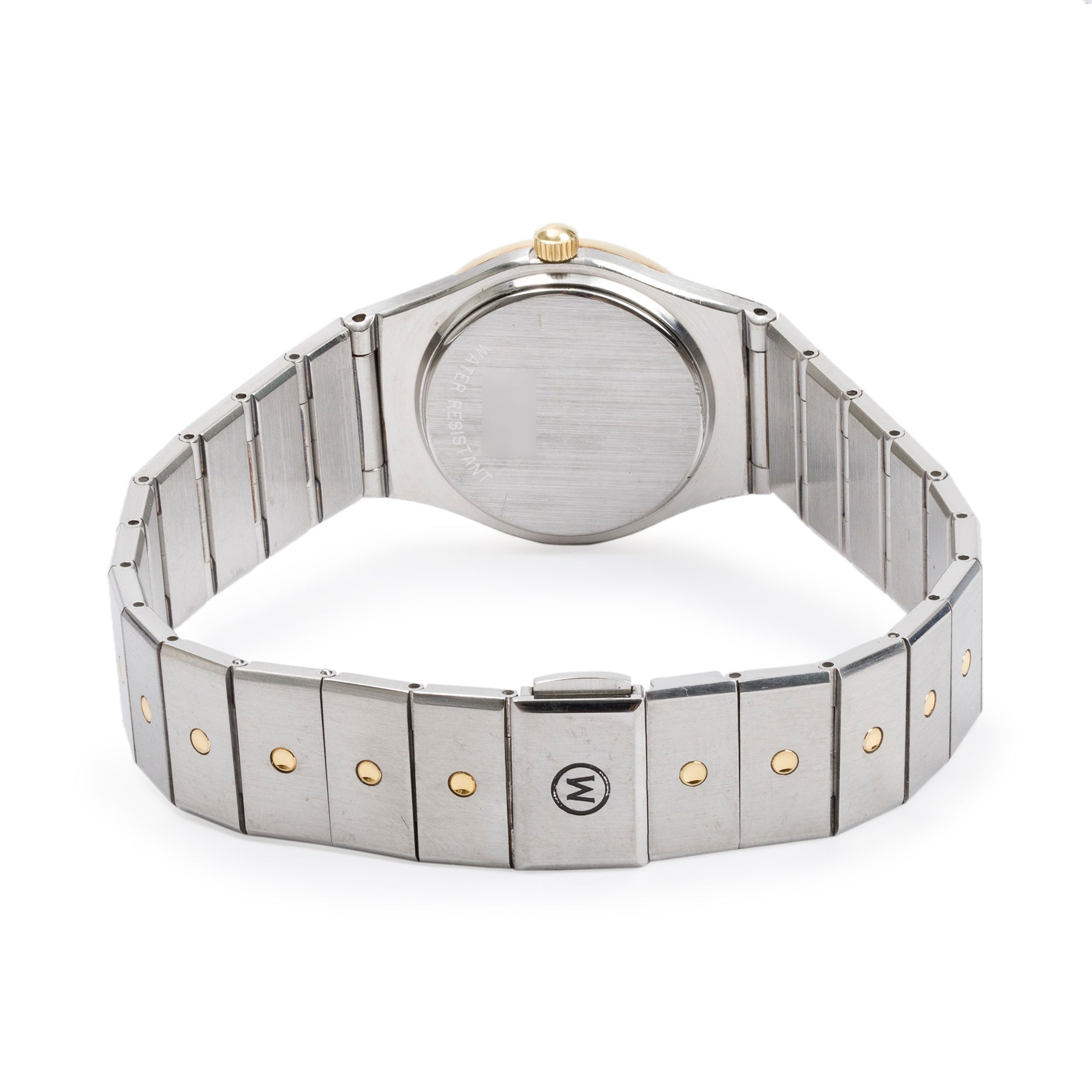 Movado Stainless Steel & 14k Yellow Gold Diamond Bezel Museum 23 MM Watch w/ Box