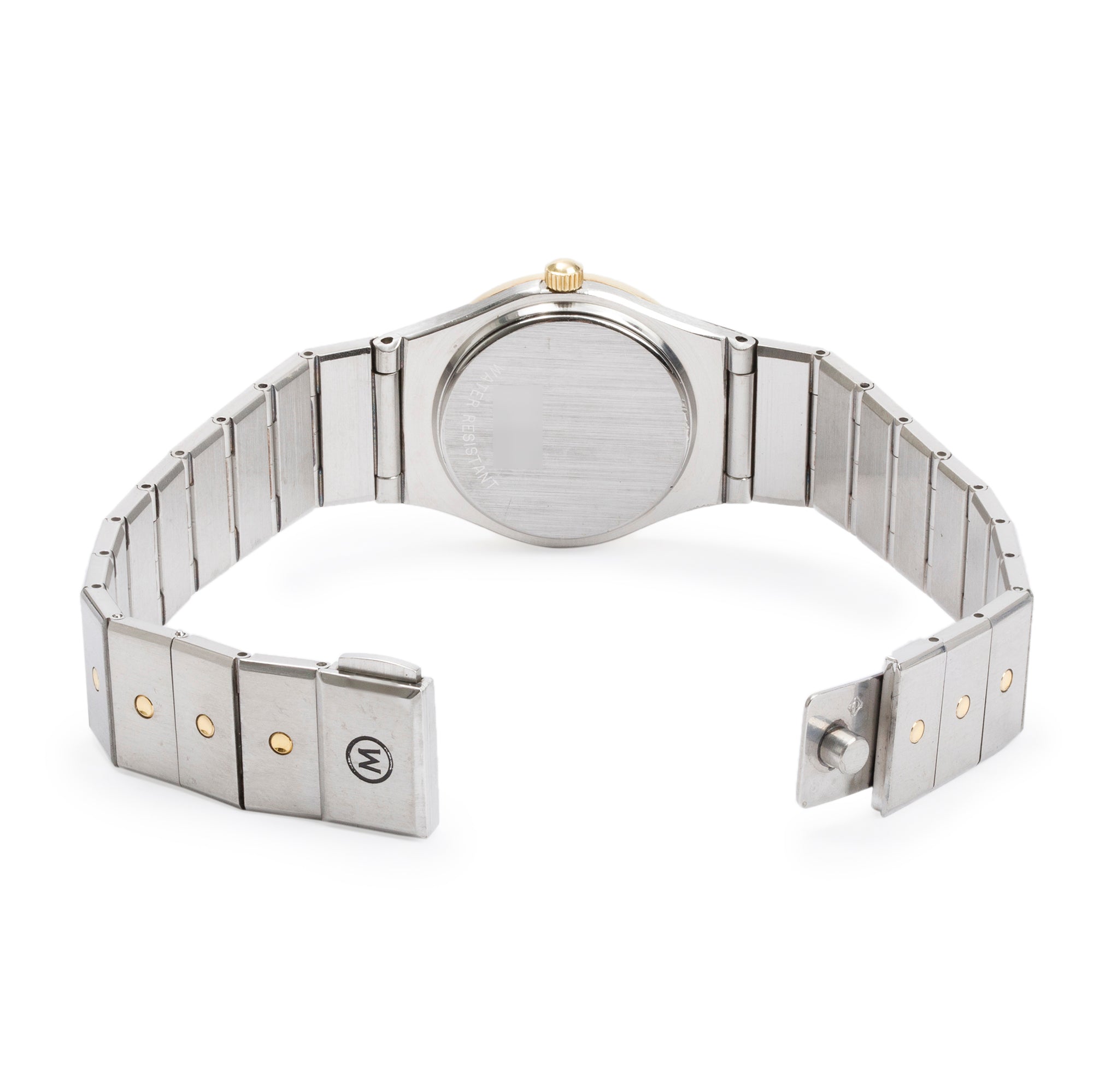 Movado Stainless Steel & 14k Yellow Gold Diamond Bezel Museum 23 MM Watch w/ Box