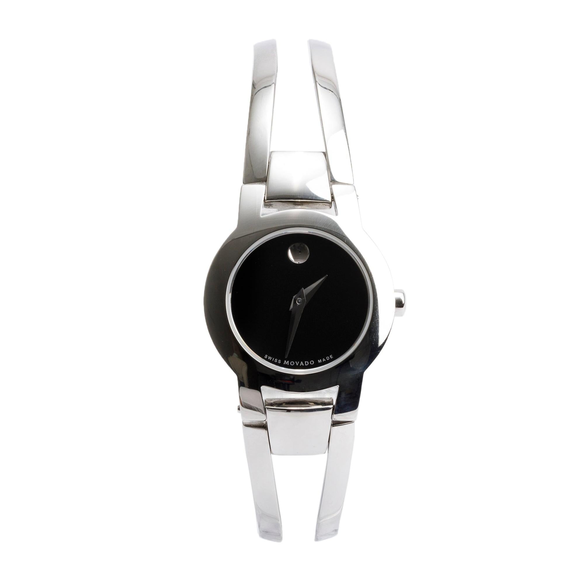 Movado Stainless Steel Amorosa 24 MM Quartz Watch w/ Box