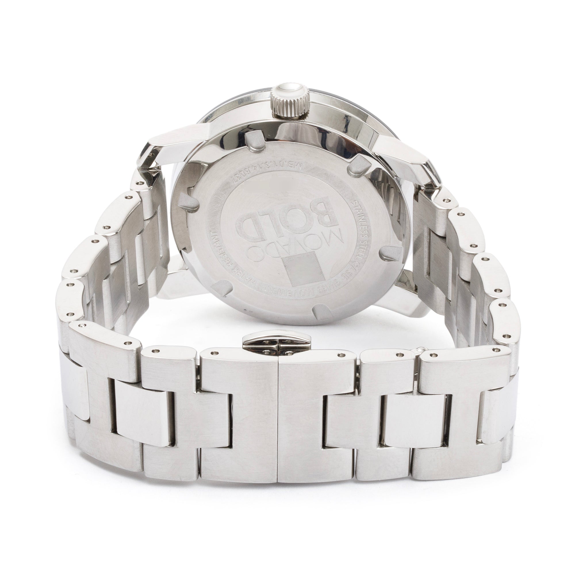 Movado Stainless Steel Bold 36 MM Quartz Watch w/ Box & Papers