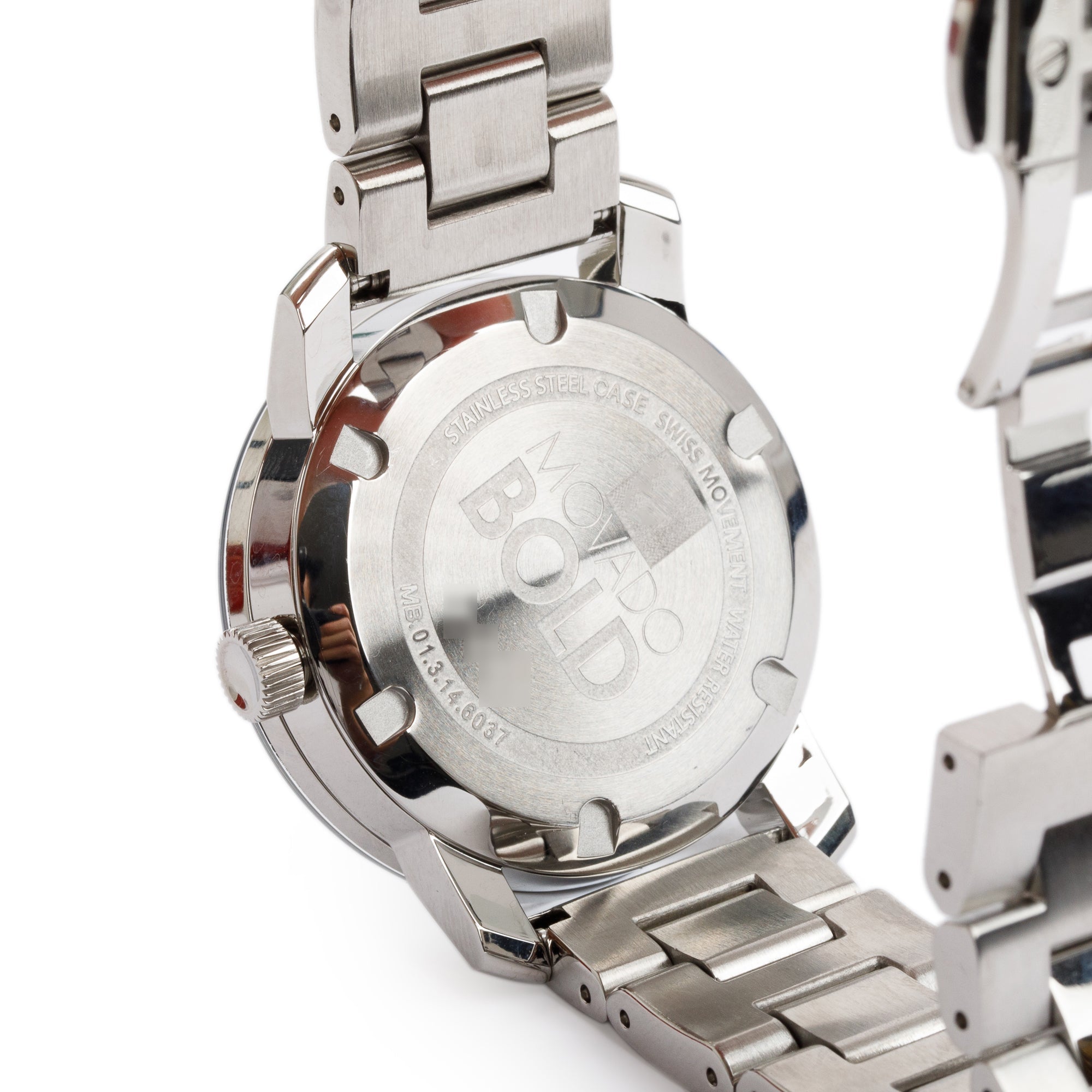 Movado Stainless Steel Bold 36 MM Quartz Watch w/ Box & Papers