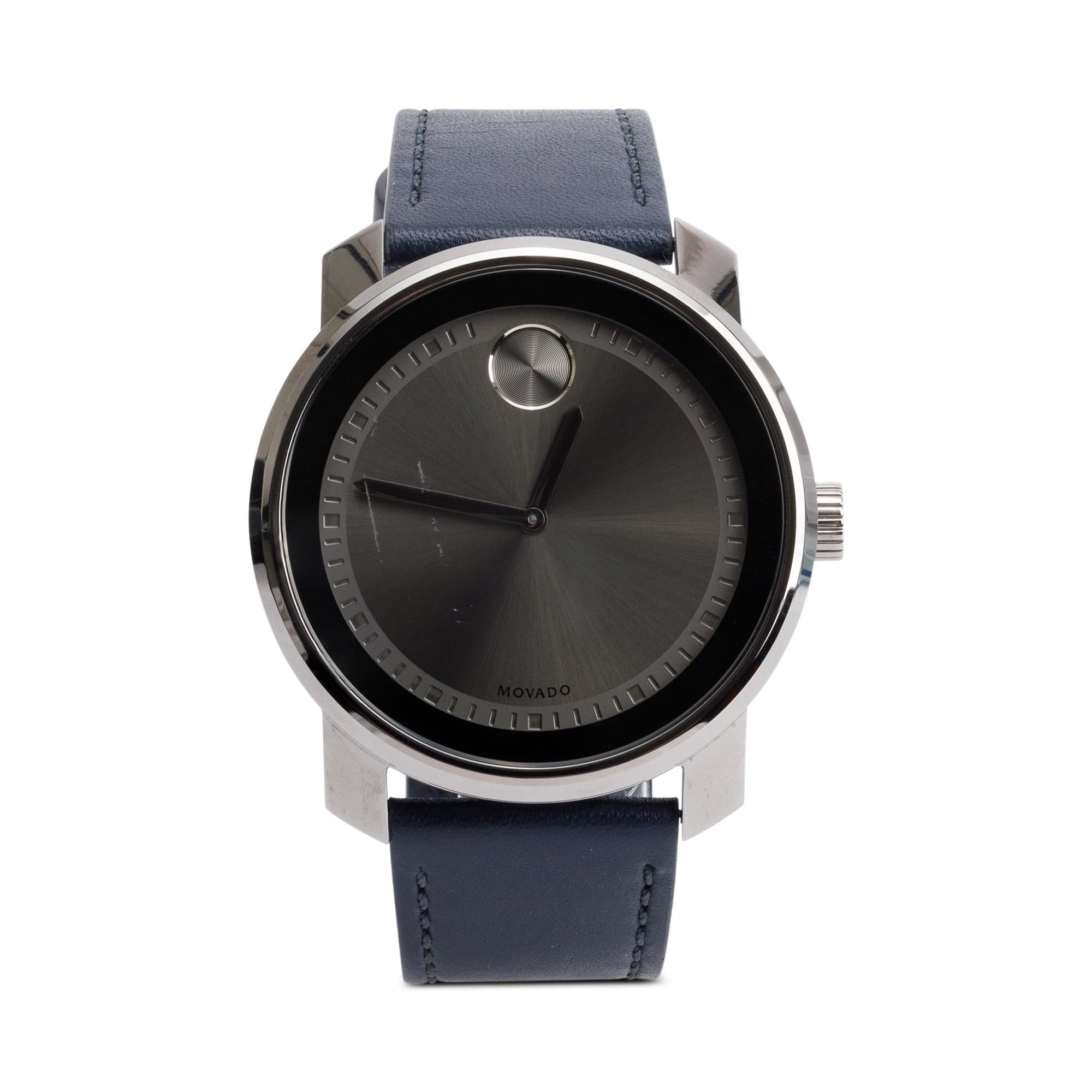 Movado Stainless Steel Bold 42 MM Quartz Watch w/ Box