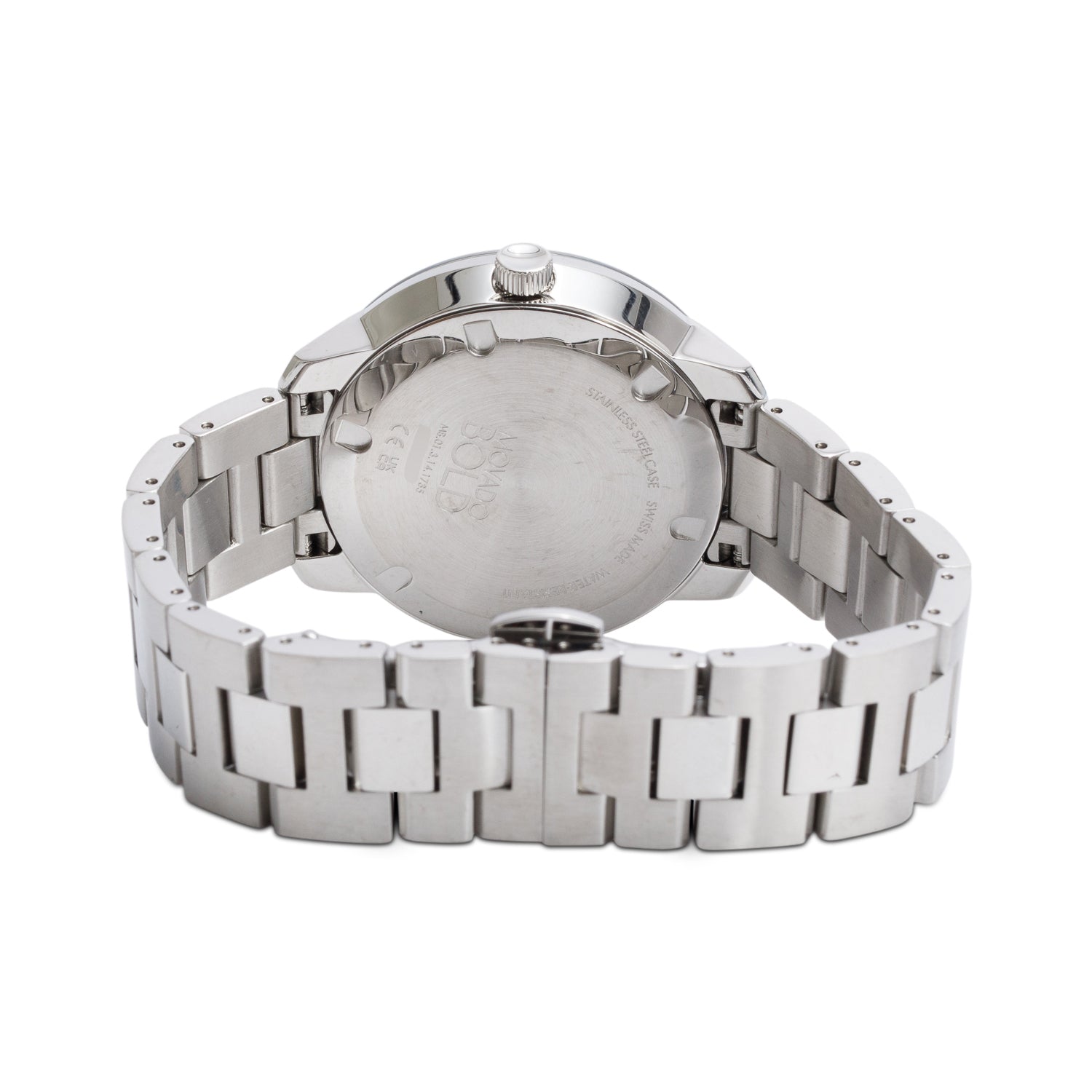 Movado Stainless Steel Bold Verso 38 MM Quartz Watch Pink Dial