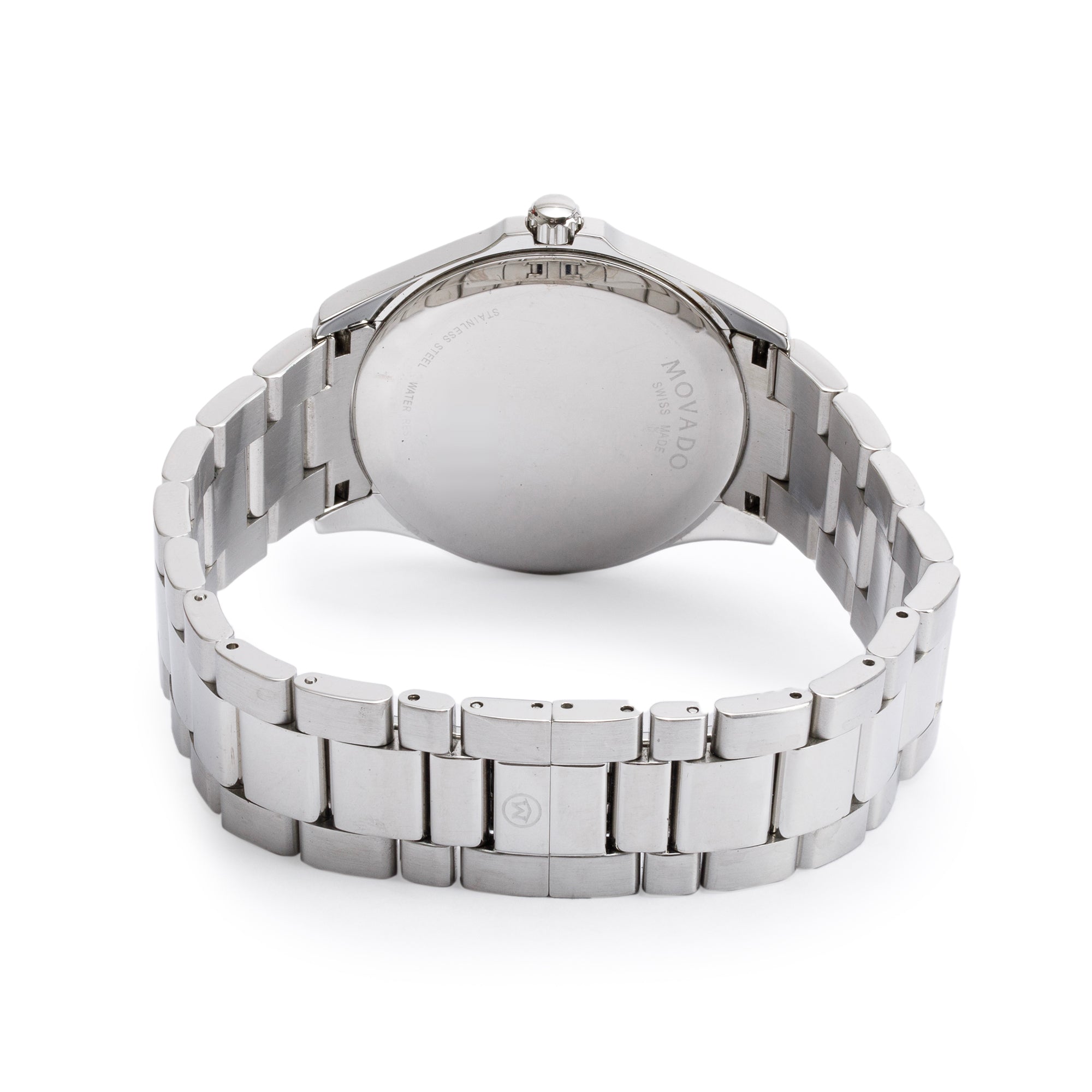 Movado Stainless Steel Diamond Dial Challenger 38 MM Quartz Watch