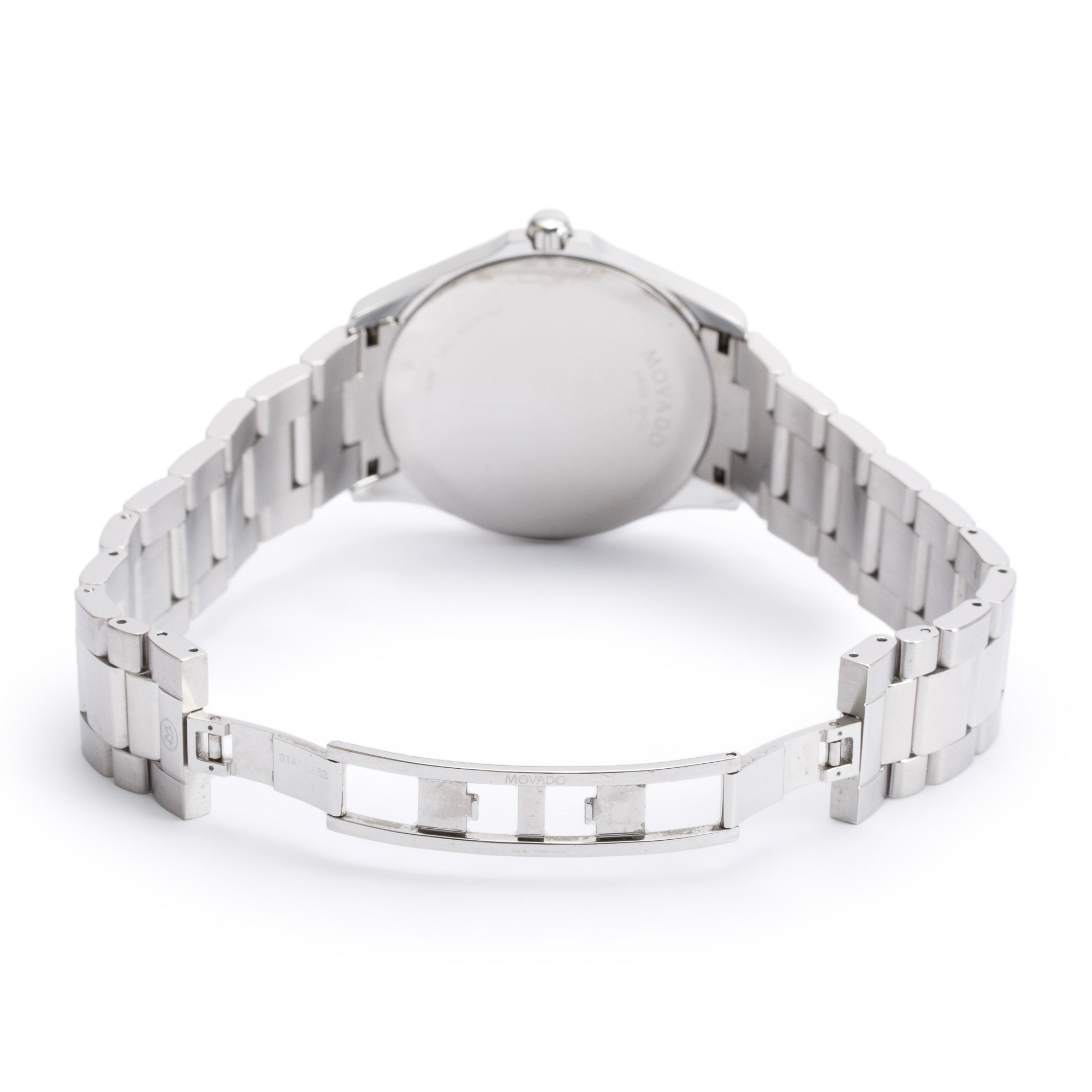 Movado Stainless Steel Diamond Dial Challenger 38 MM Quartz Watch