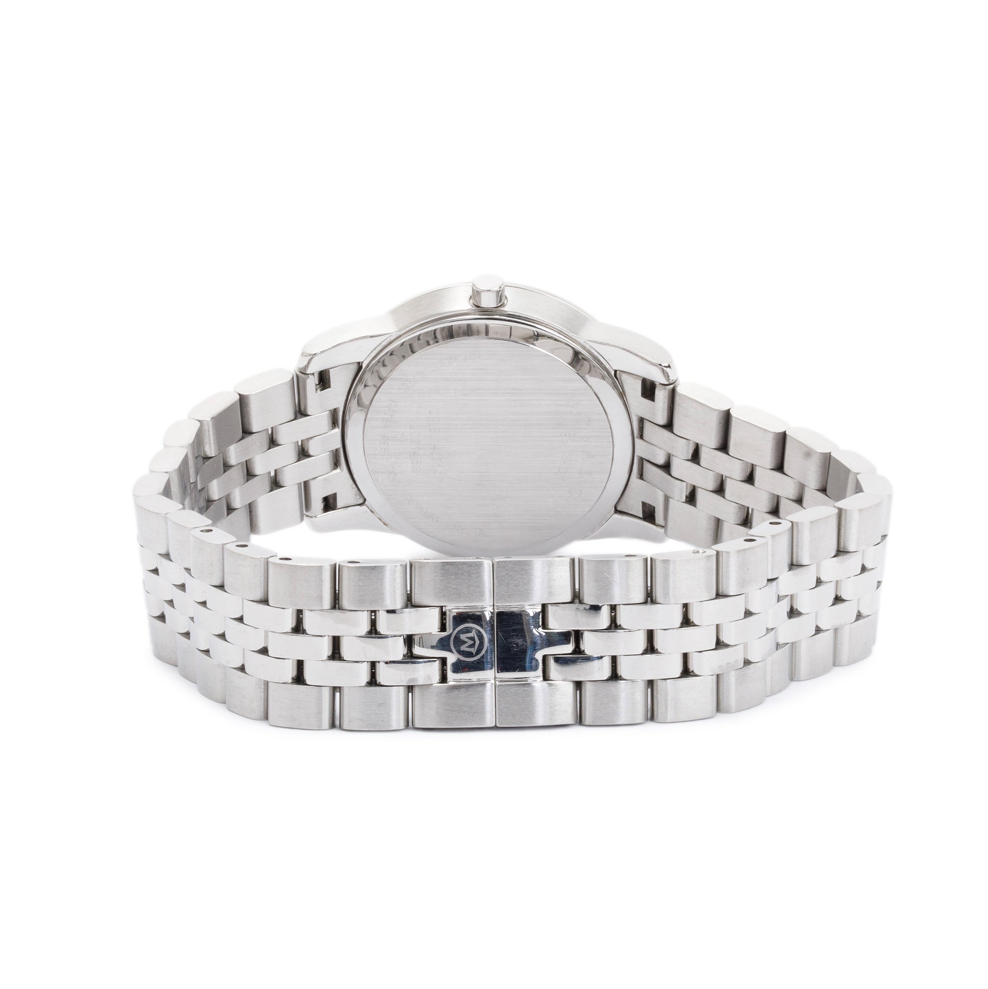 Movado Stainless Steel Museum 28 MM Watch w/ Mother of Pearl Diamond Dial w/ Box & Papers