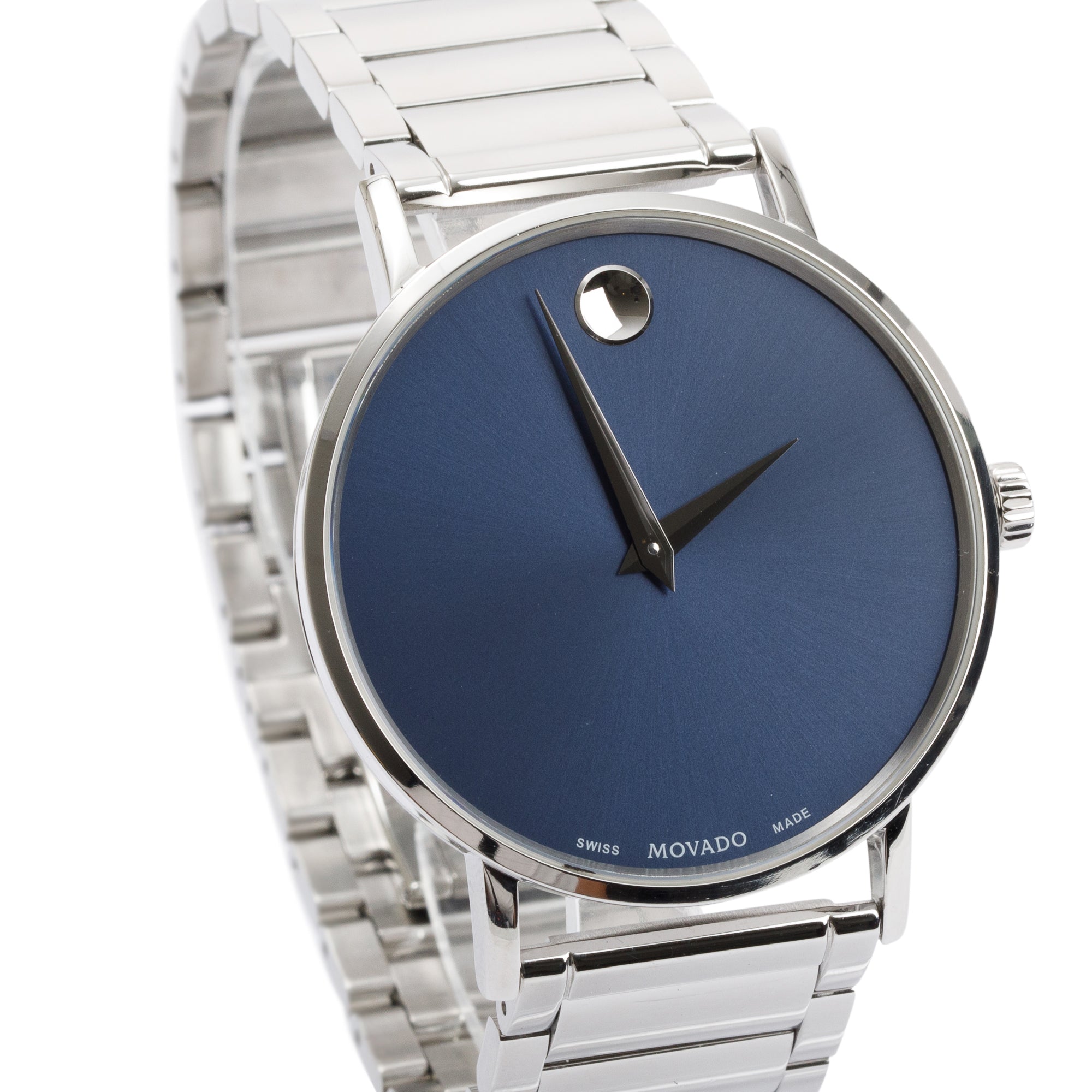 Movado Stainless Steel Museum 40 MM Quartz Watch w/ Card