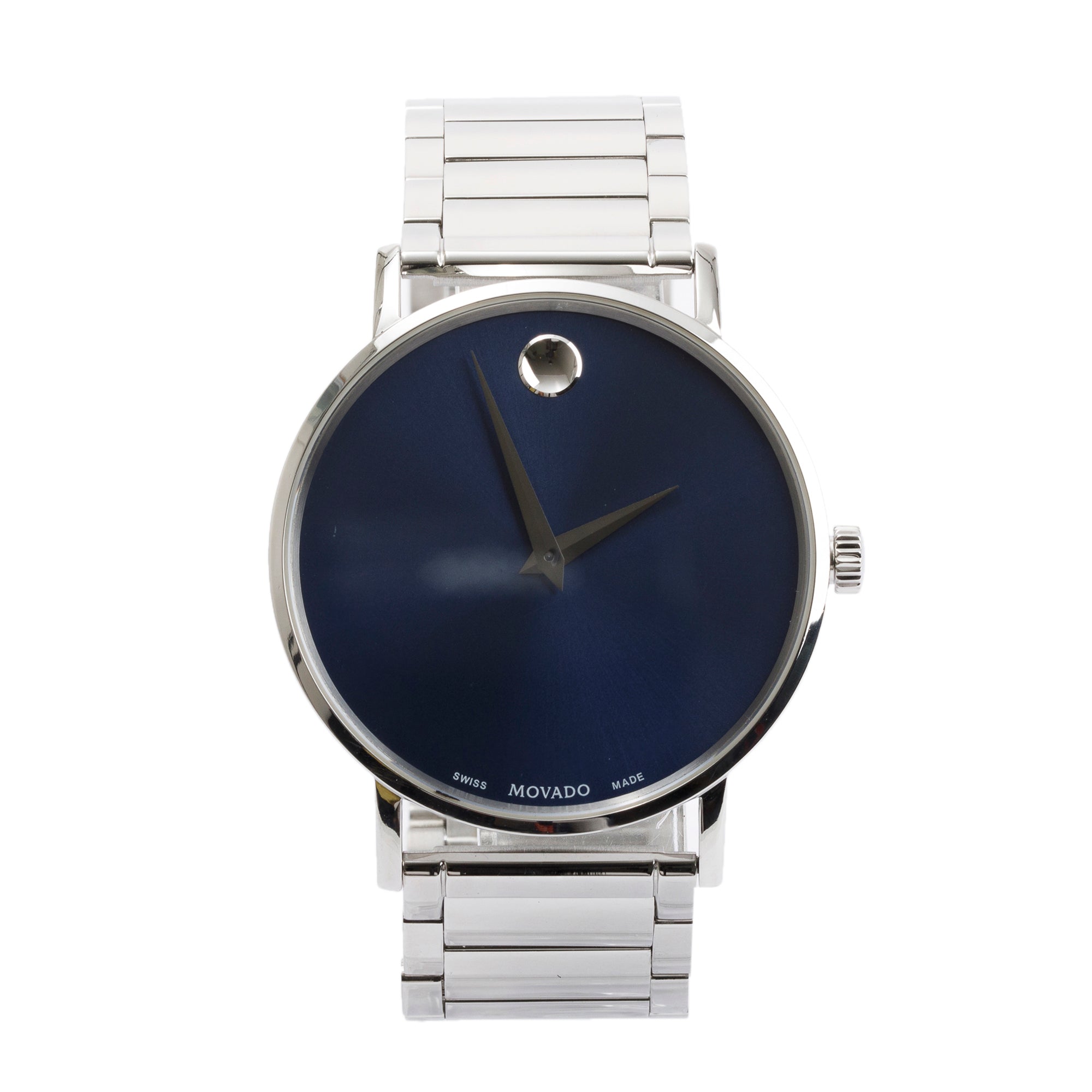 Movado Stainless Steel Museum 40 MM Quartz Watch w/ Card