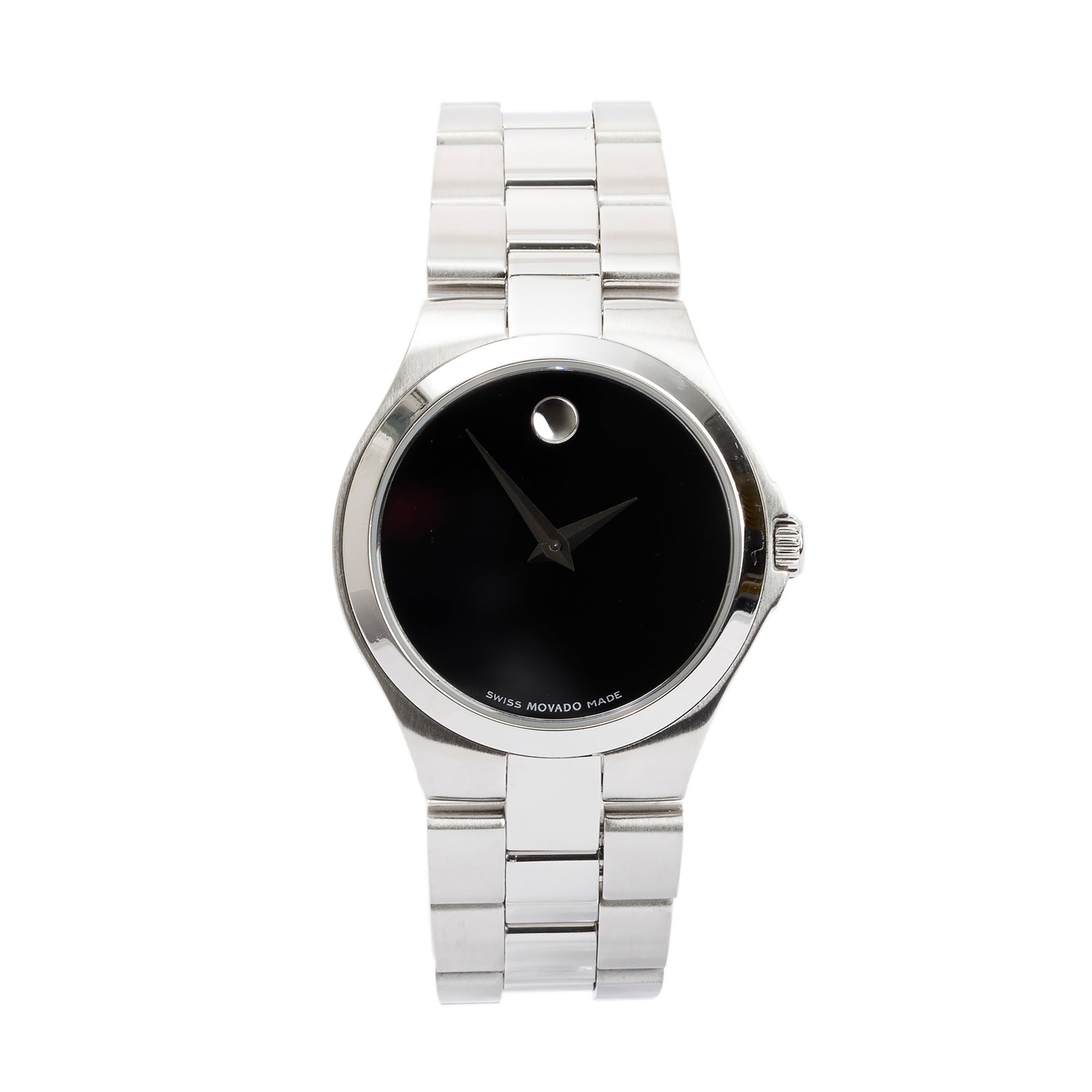 Movado Stainless Steel Portfolio 28 MM Watch w/ Box & Papers