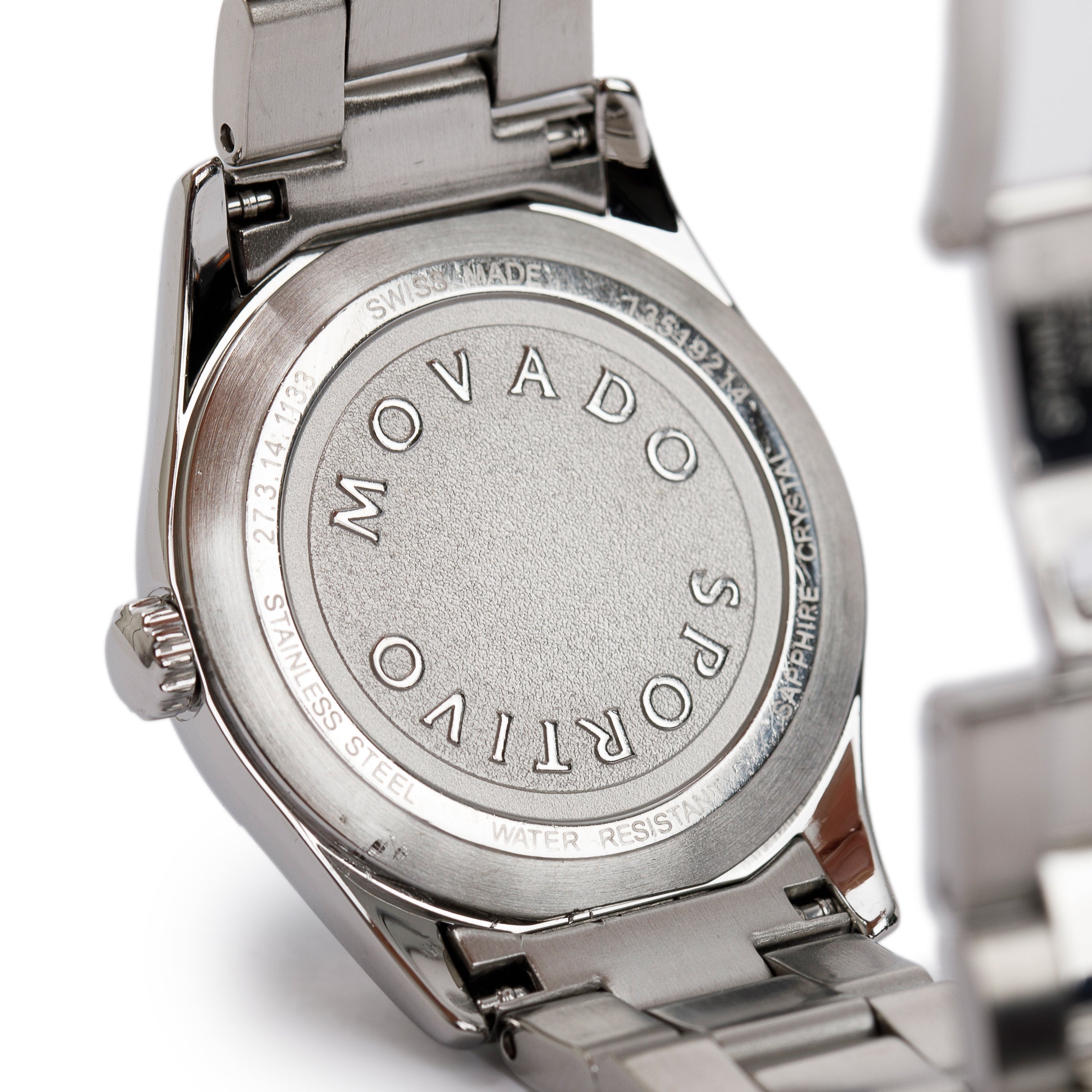 Movado Stainless Steel Sportivo 28 MM Watch w/ Box & Papers