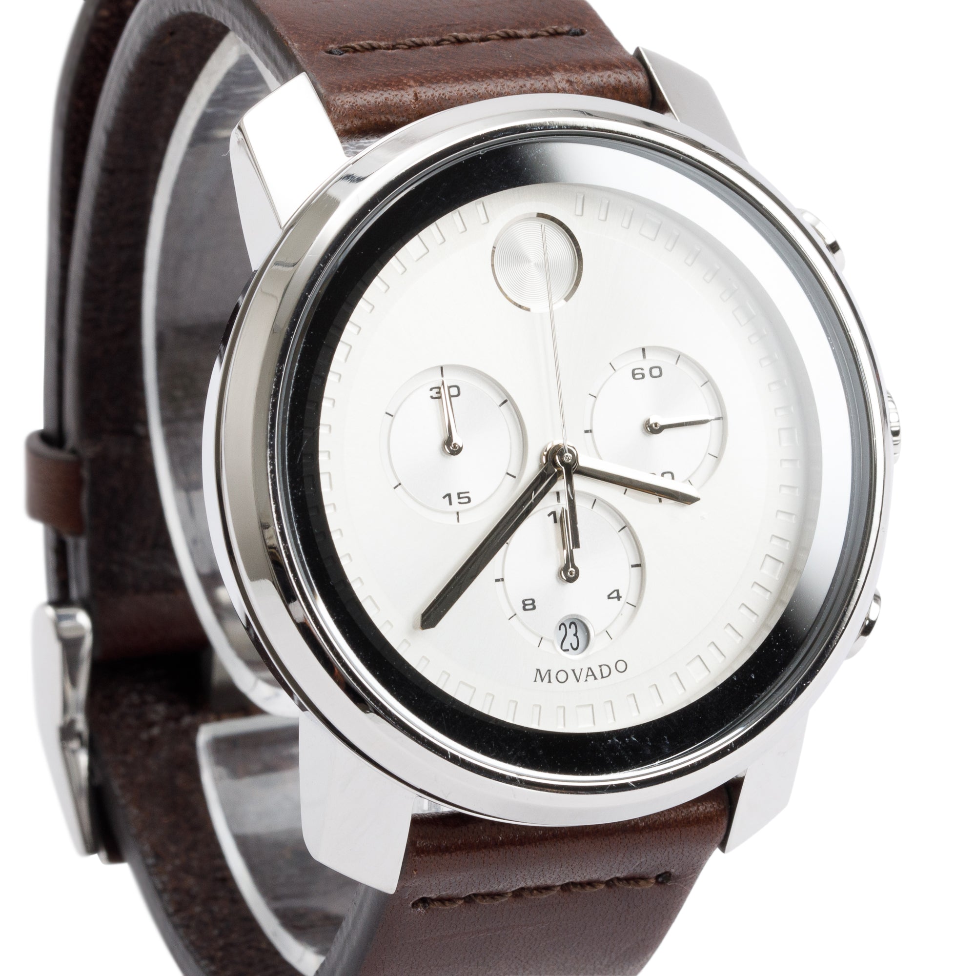 Movado Stainless Steel Verso Bold 44 MM Quartz Watch