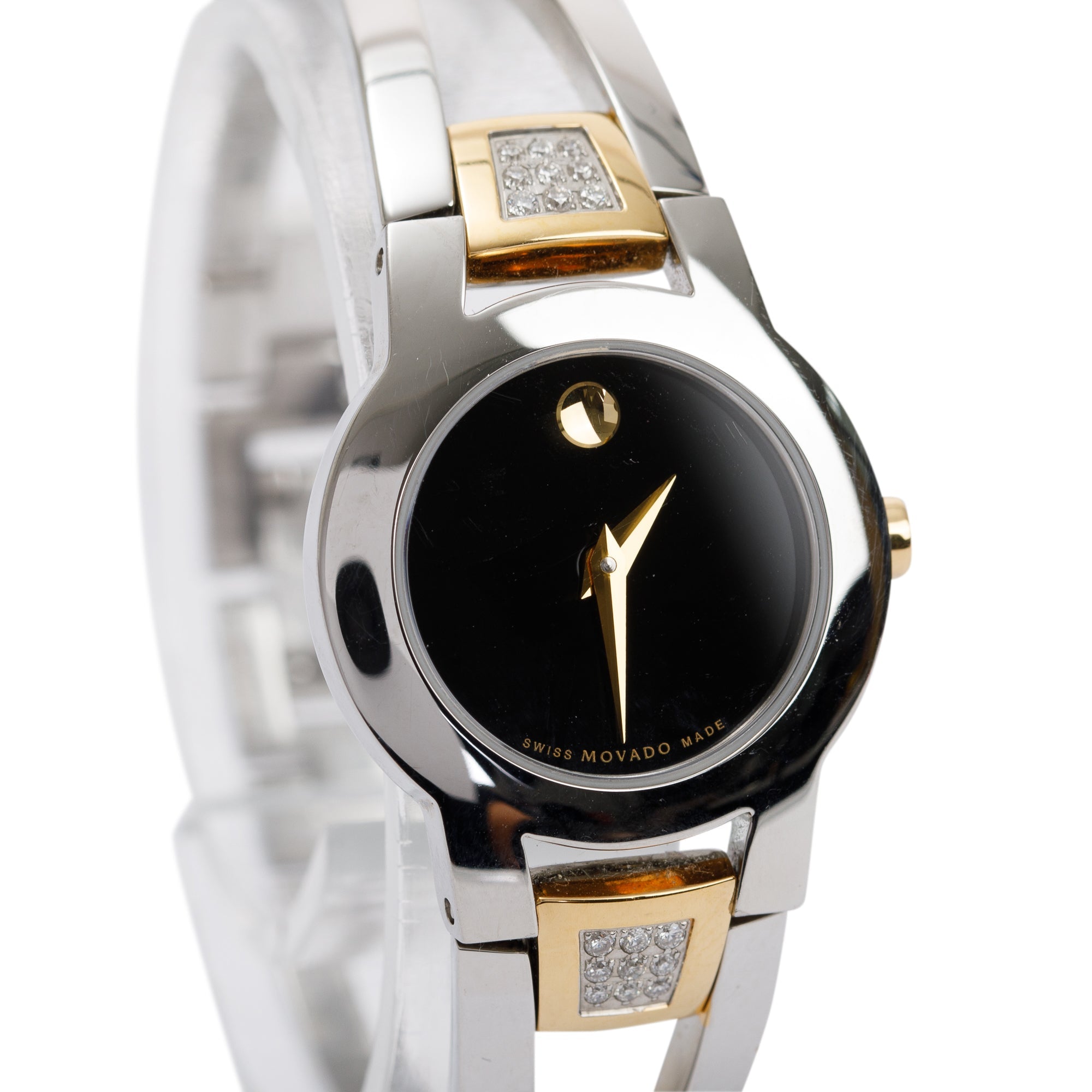 Movado Two-Tone Stainless Steel Diamond Amorosa 24 MM Watch