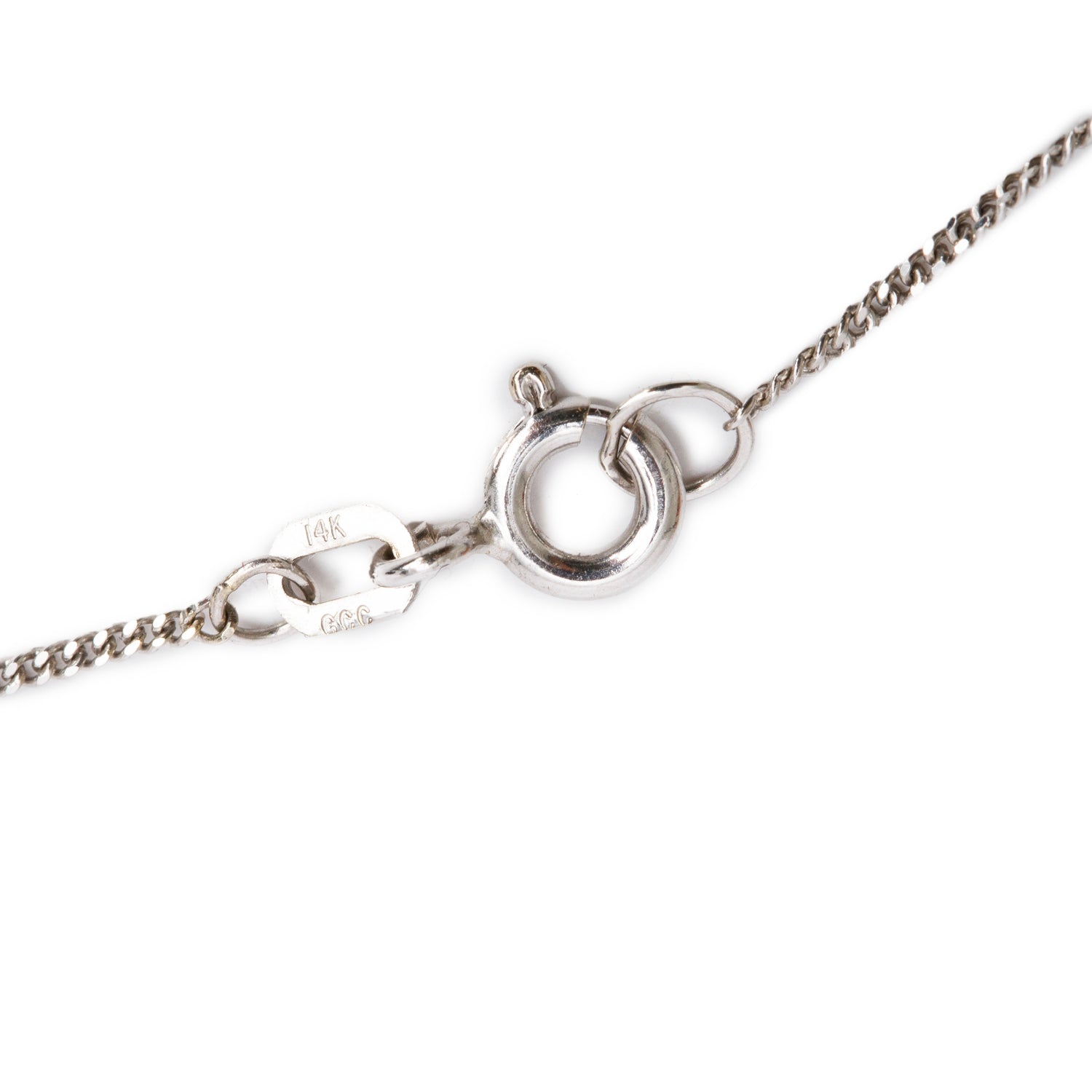 14k White Gold Tanzanite & Diamond Pendant Necklace