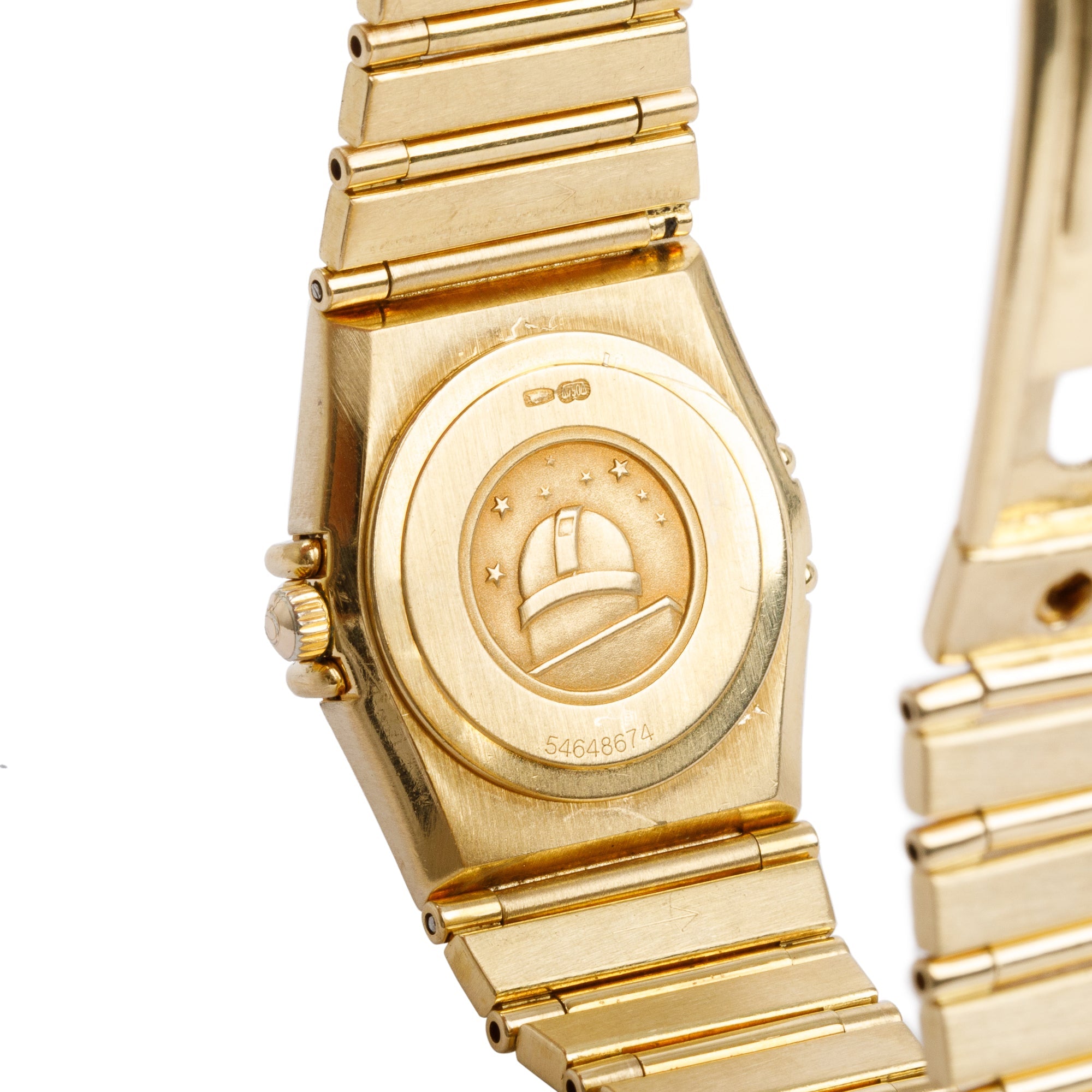 Omega 18k Yellow Gold Constellation 23 MM Diamond Bezel & Dial Watch