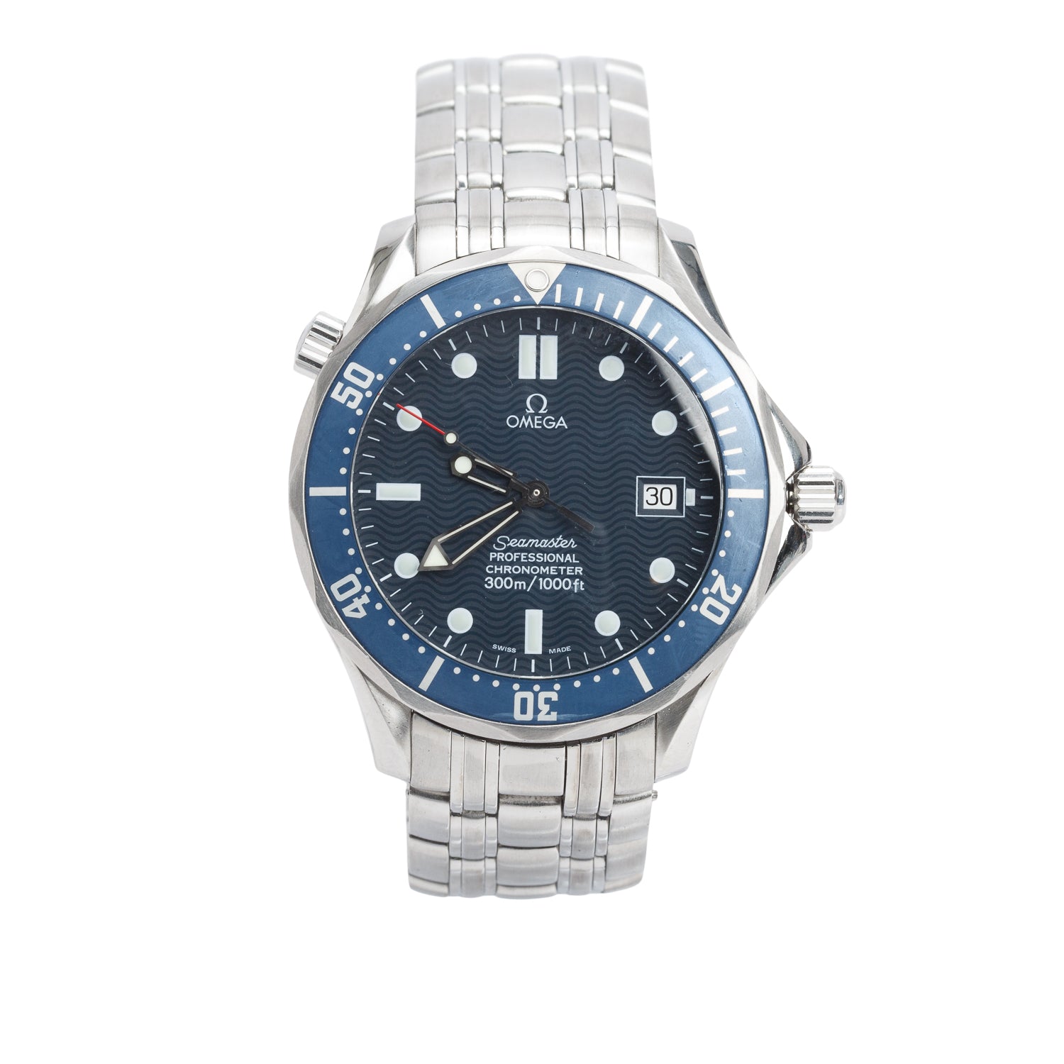 Omega Stainless Steel Seamaster 300M Professional Chronometer 41 MM Automatic Watch Blue Dial