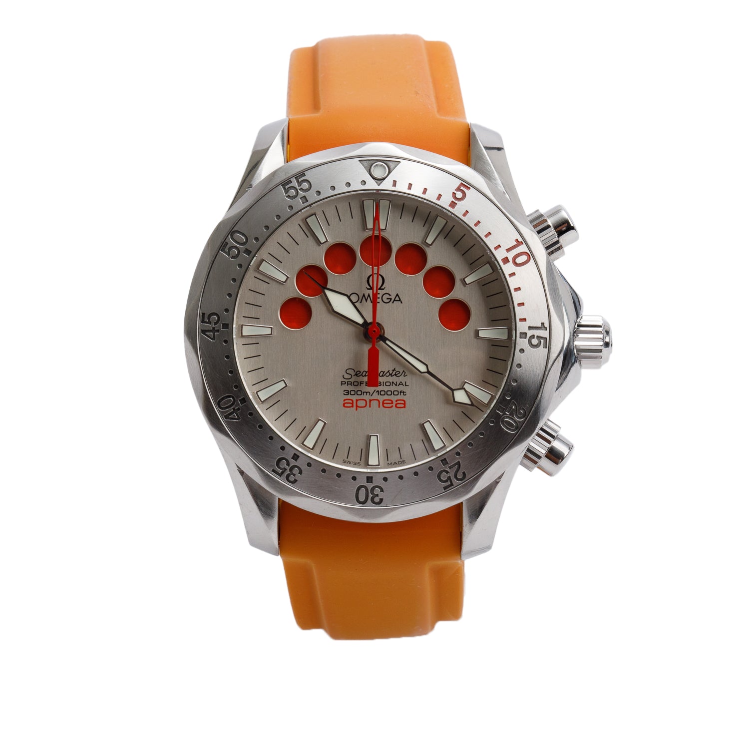 Omega Stainless Steel Seamaster Apnea 41.5 MM Automatic Chronograph Watch w/ Papers