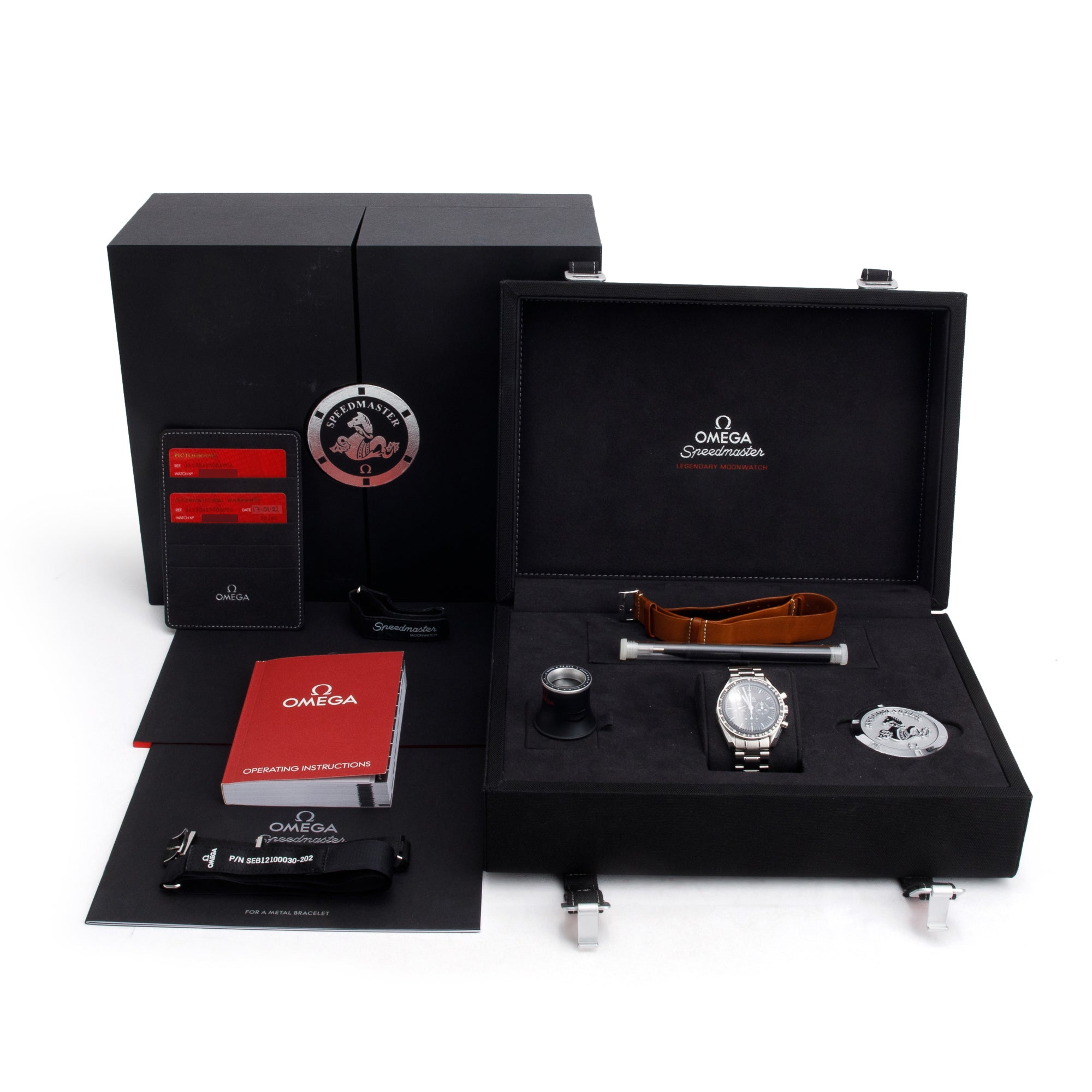 Omega 2021 Stainless Steel Speedmaster Moonwatch Professional 42 MM Watch w/ Box & Papers