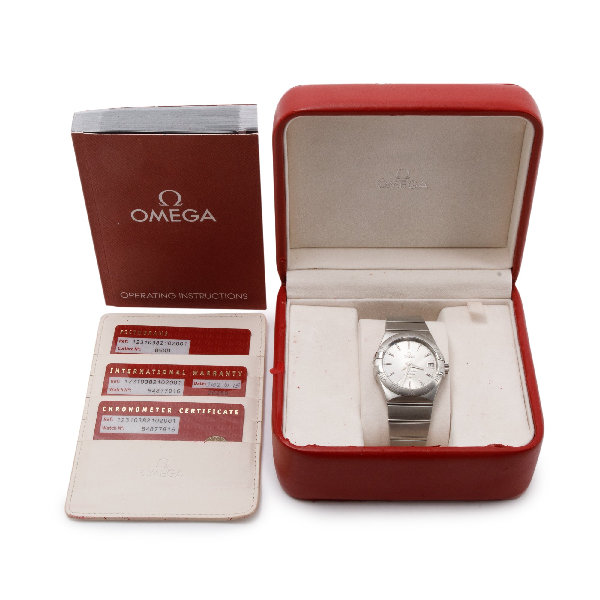 Omega 2022 Stainless Steel Constellation Co-Axial Chronometer 38 MM Automatic Watch w/ Box & Papers