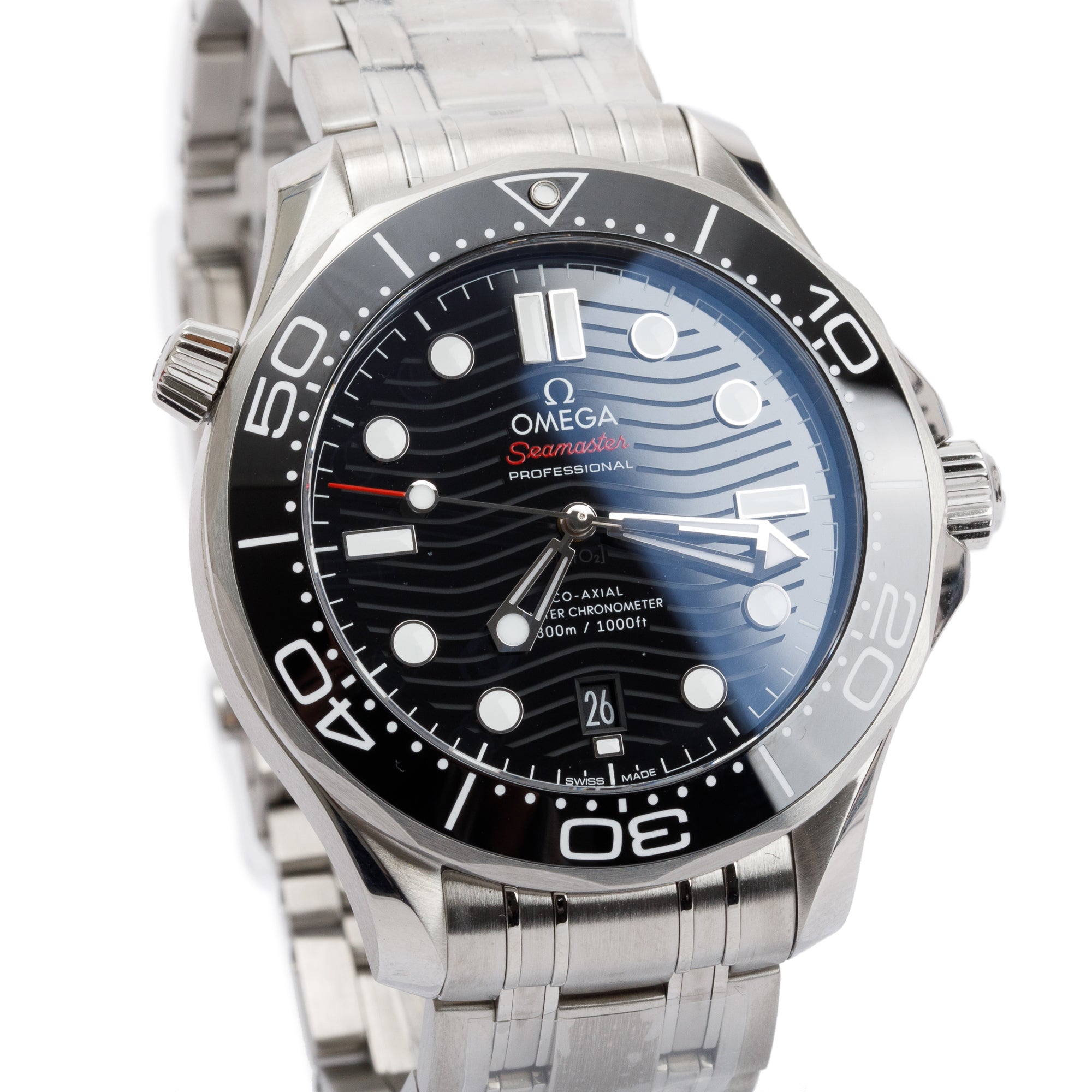 Omega 2022 Stainless Steel Seamaster Diver 300M Co-Axial Chronometer 42 MM Watch w/ Box & Papers